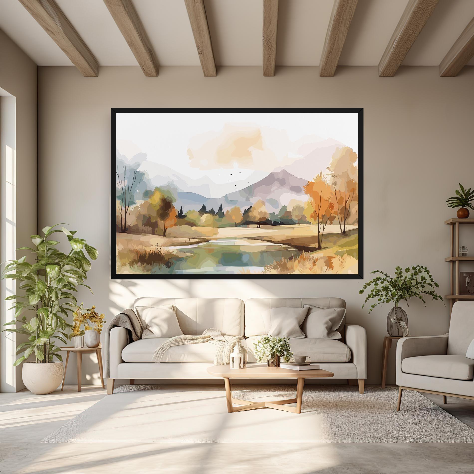 Tablou Canvas Rural Lake View mockup 6