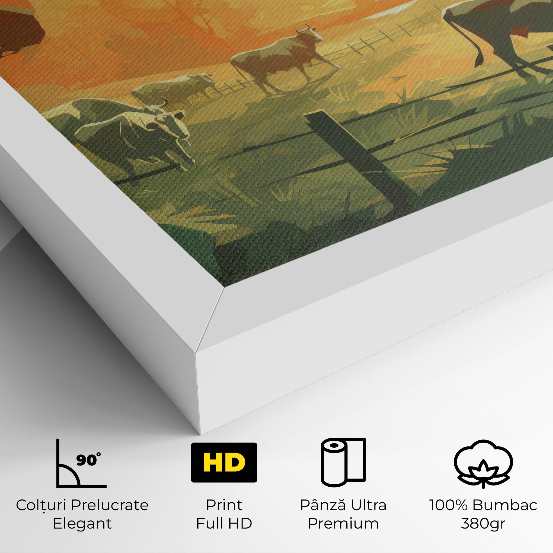 Tablou Canvas Cows Grazing mockup 4