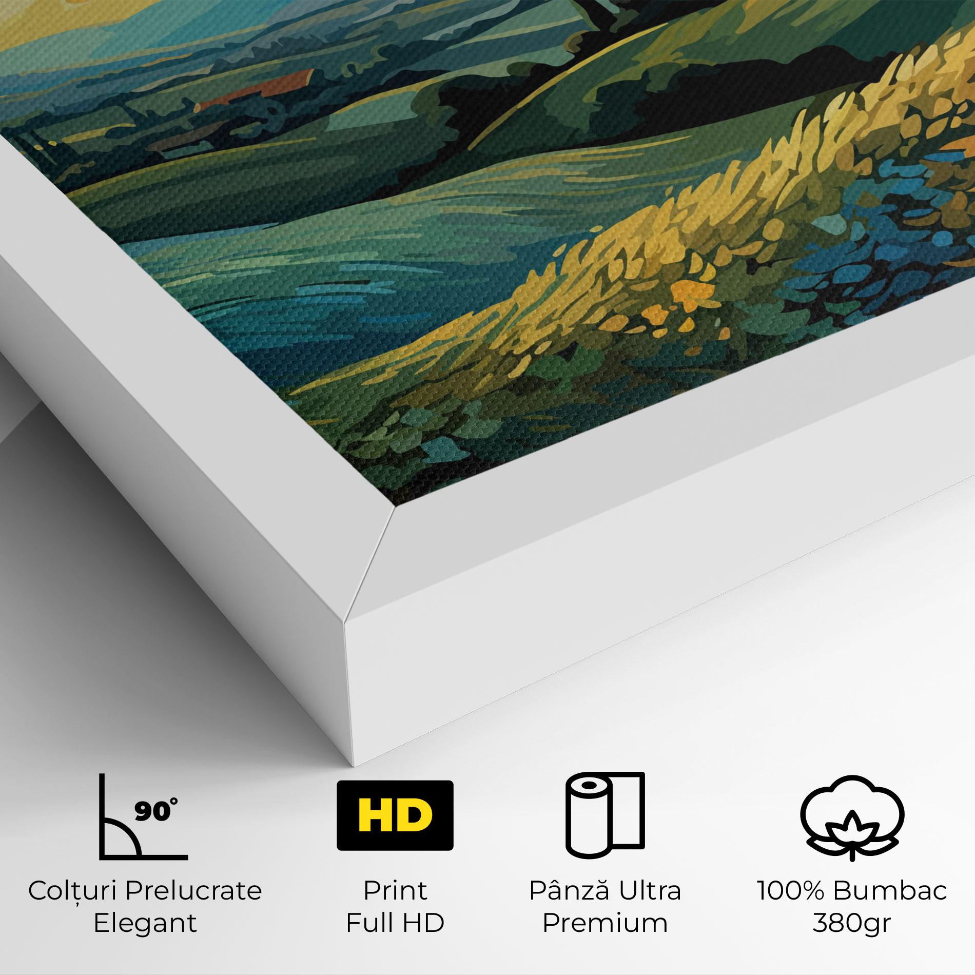 Tablou Canvas Fantasy Blue View mockup 4