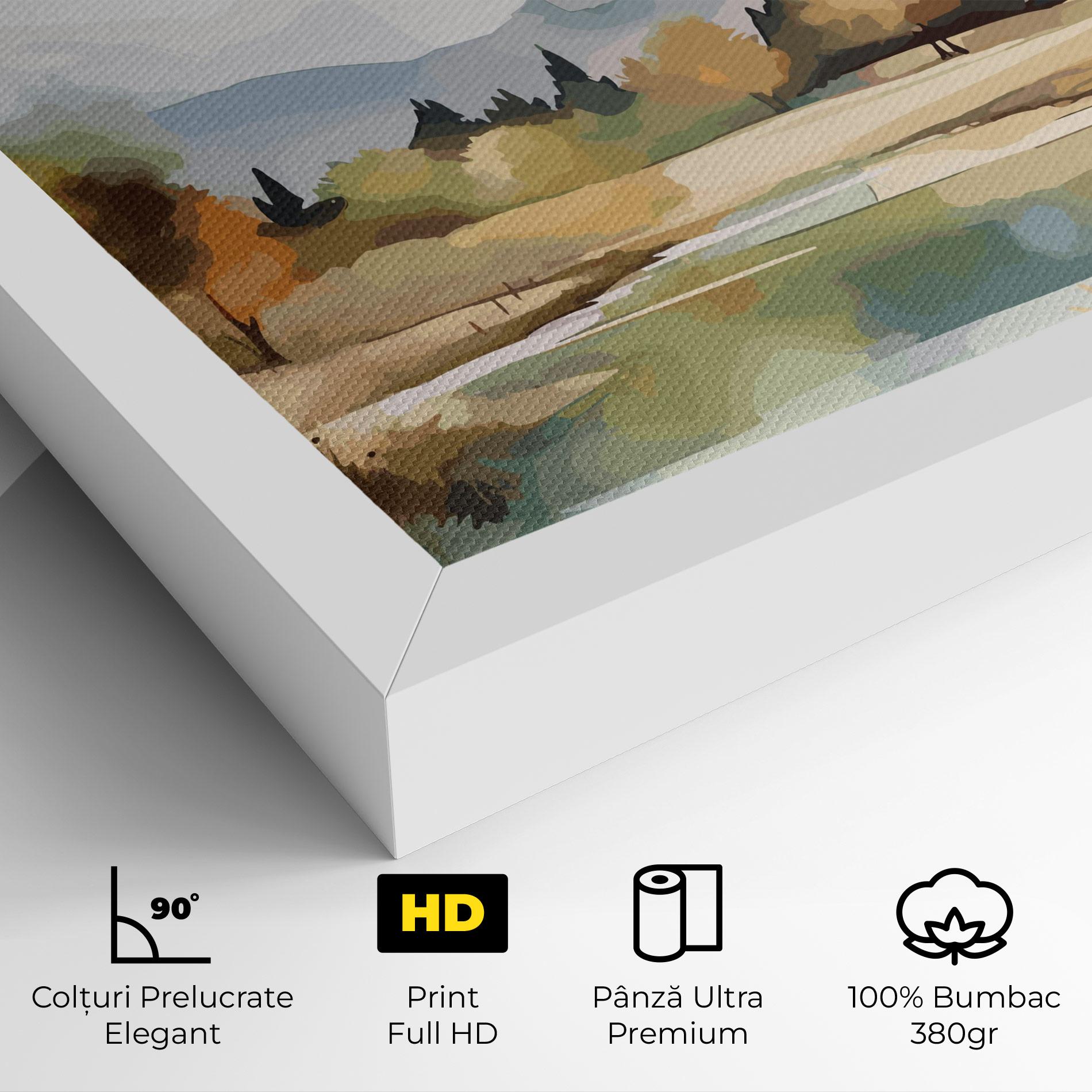 Tablou Canvas Rural Lake View mockup 4