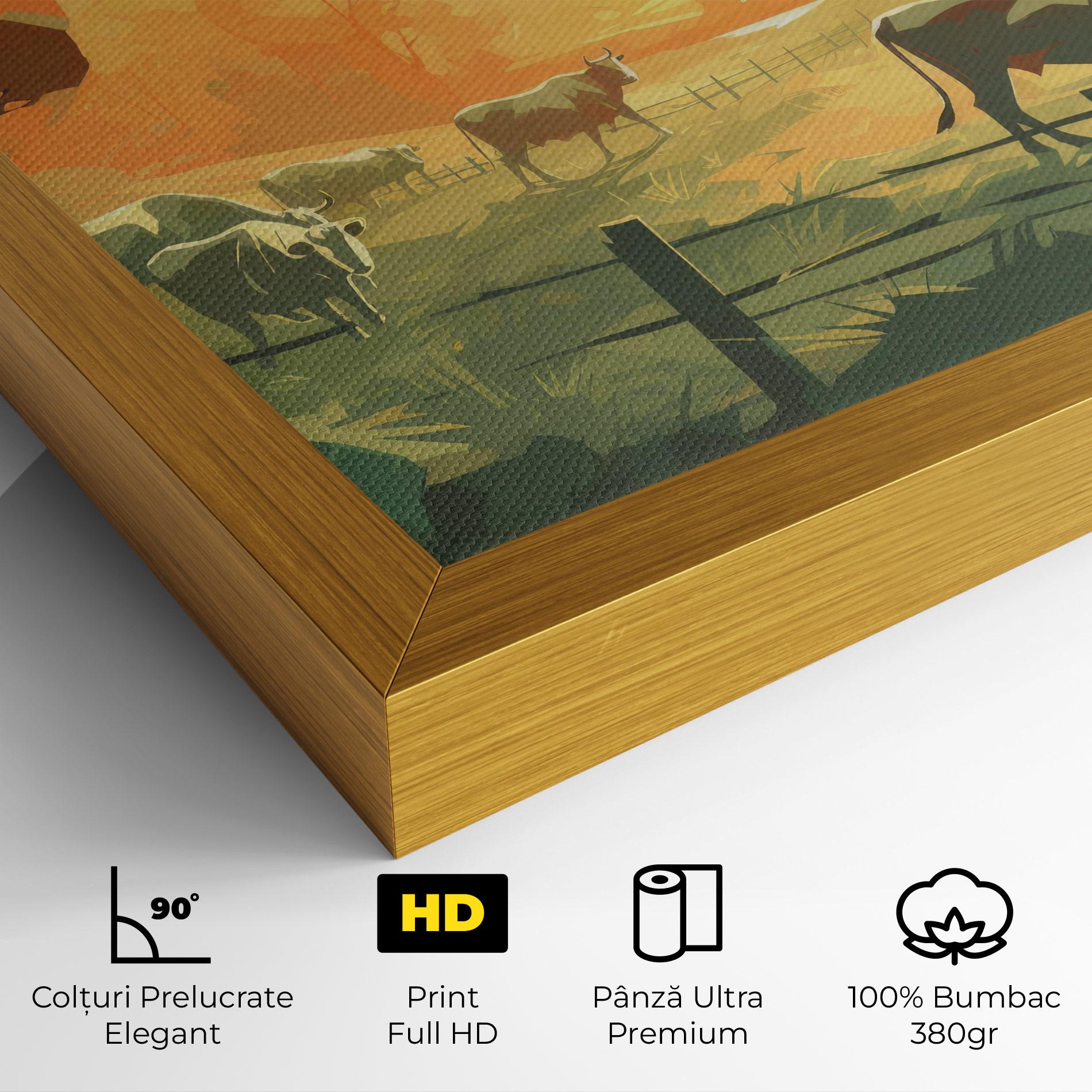 Tablou Canvas Cows Grazing mockup 4
