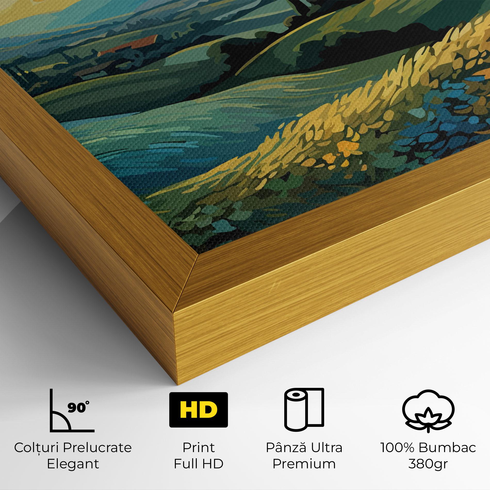 Tablou Canvas Fantasy Blue View mockup 4