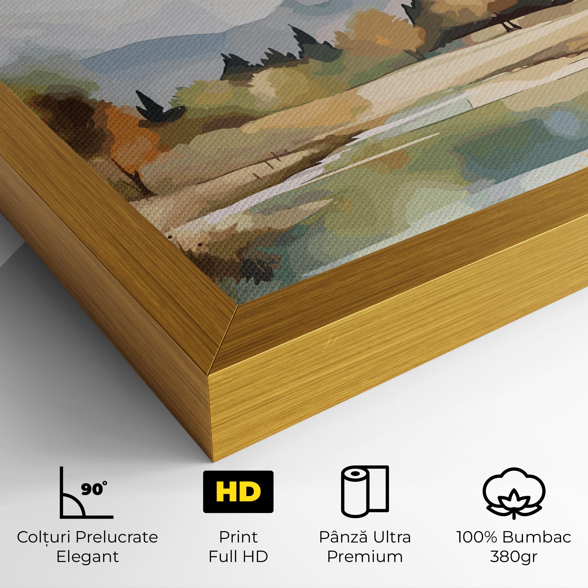 Tablou Canvas Rural Lake View mockup 4