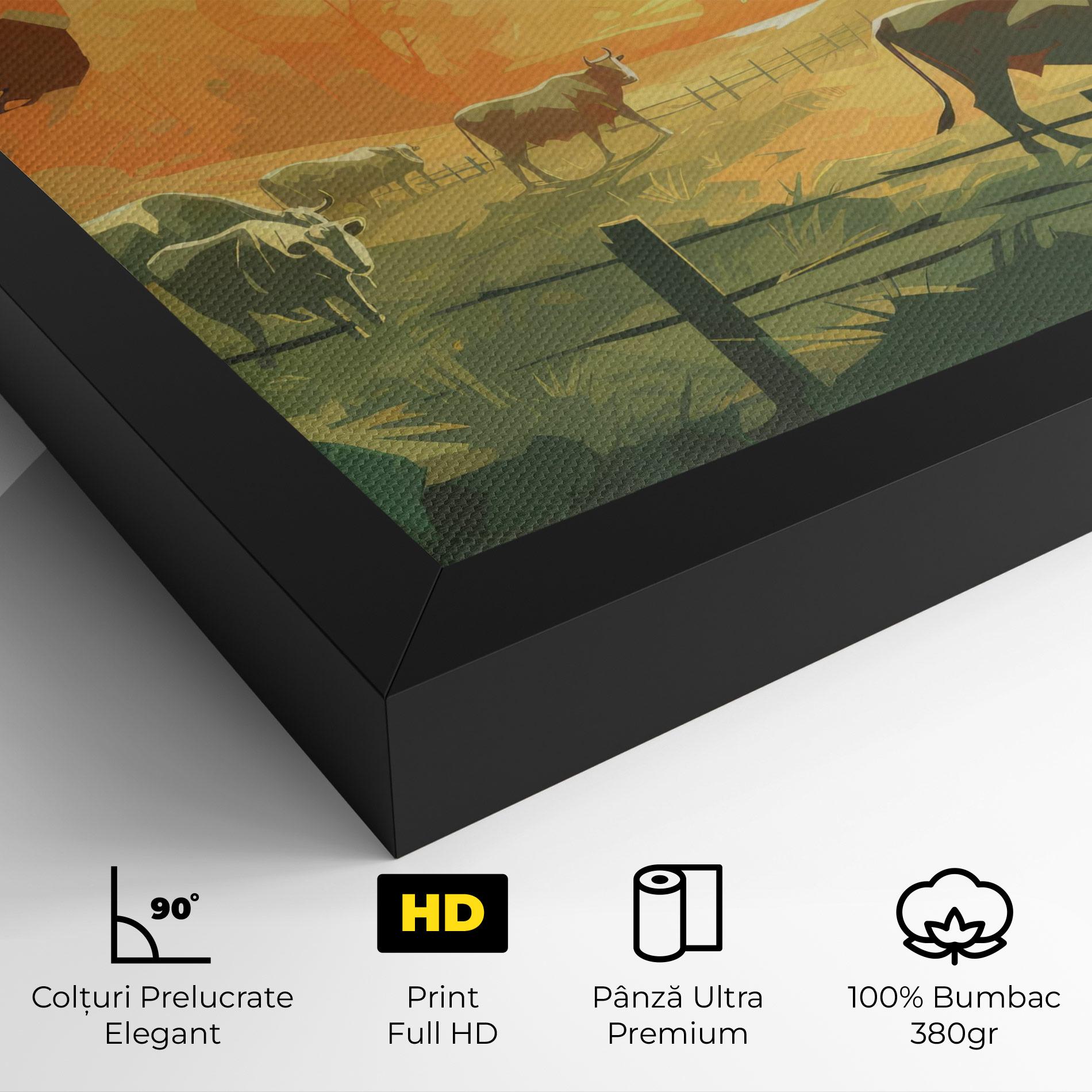 Tablou Canvas Cows Grazing mockup 4