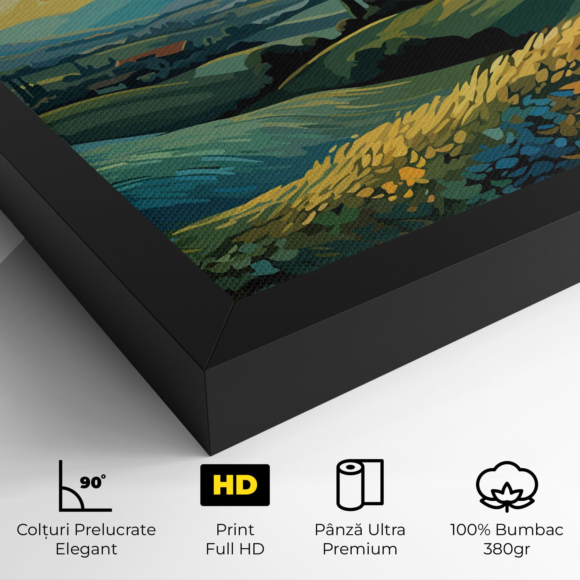 Tablou Canvas Fantasy Blue View mockup 4