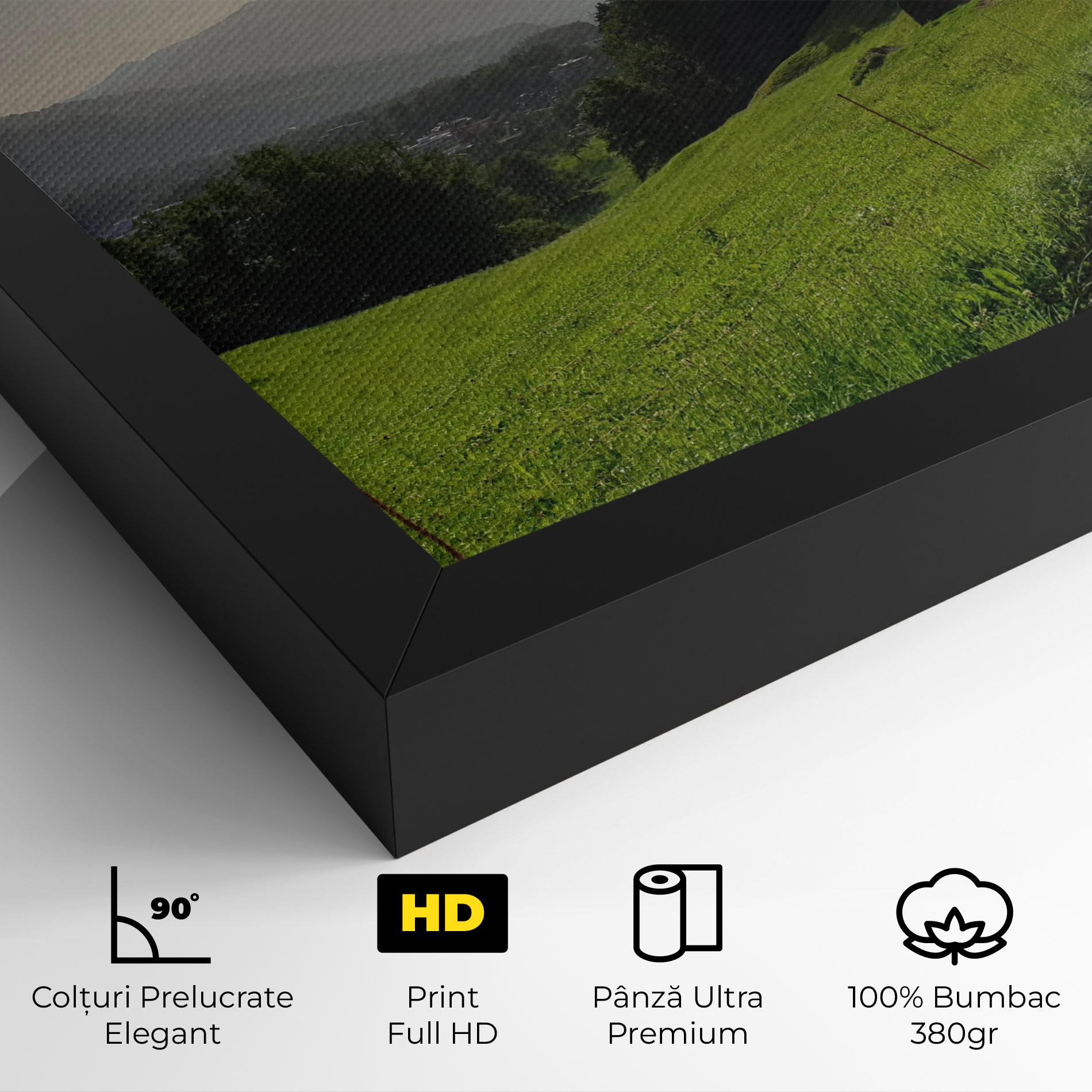 Tablou Canvas Foggy Rural Road mockup 4