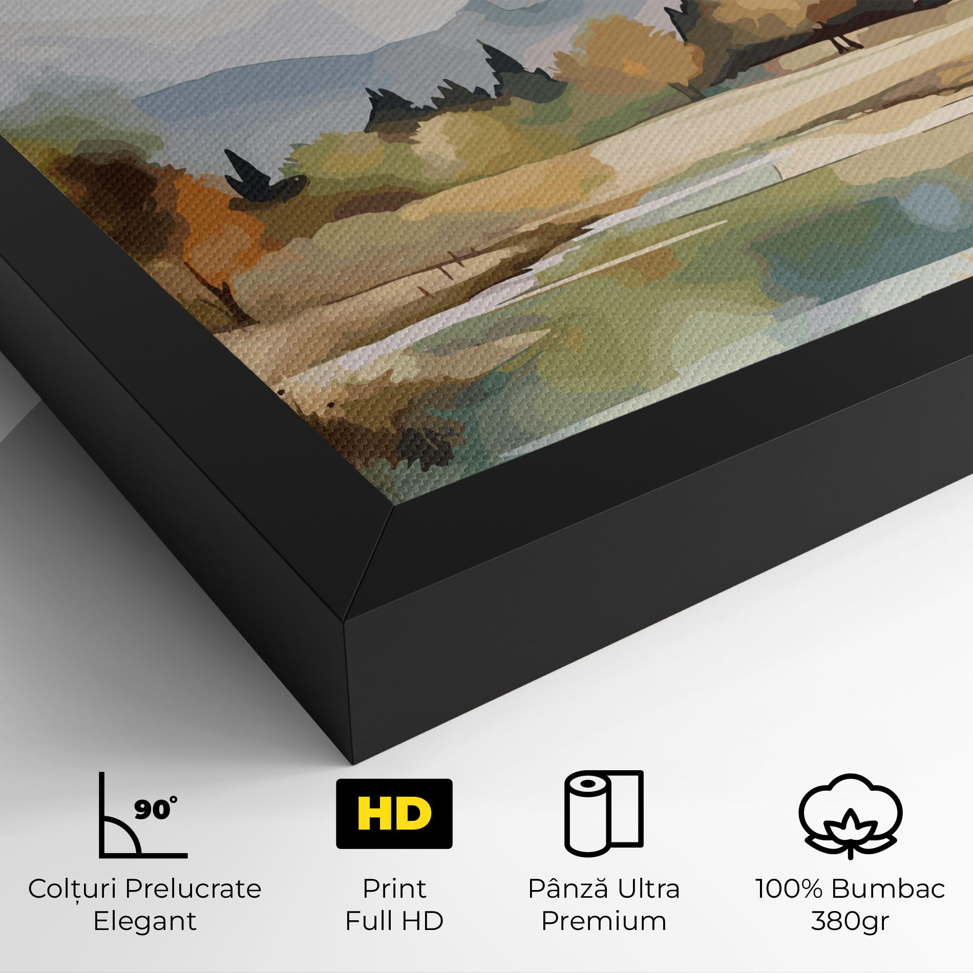Tablou Canvas Rural Lake View mockup 4