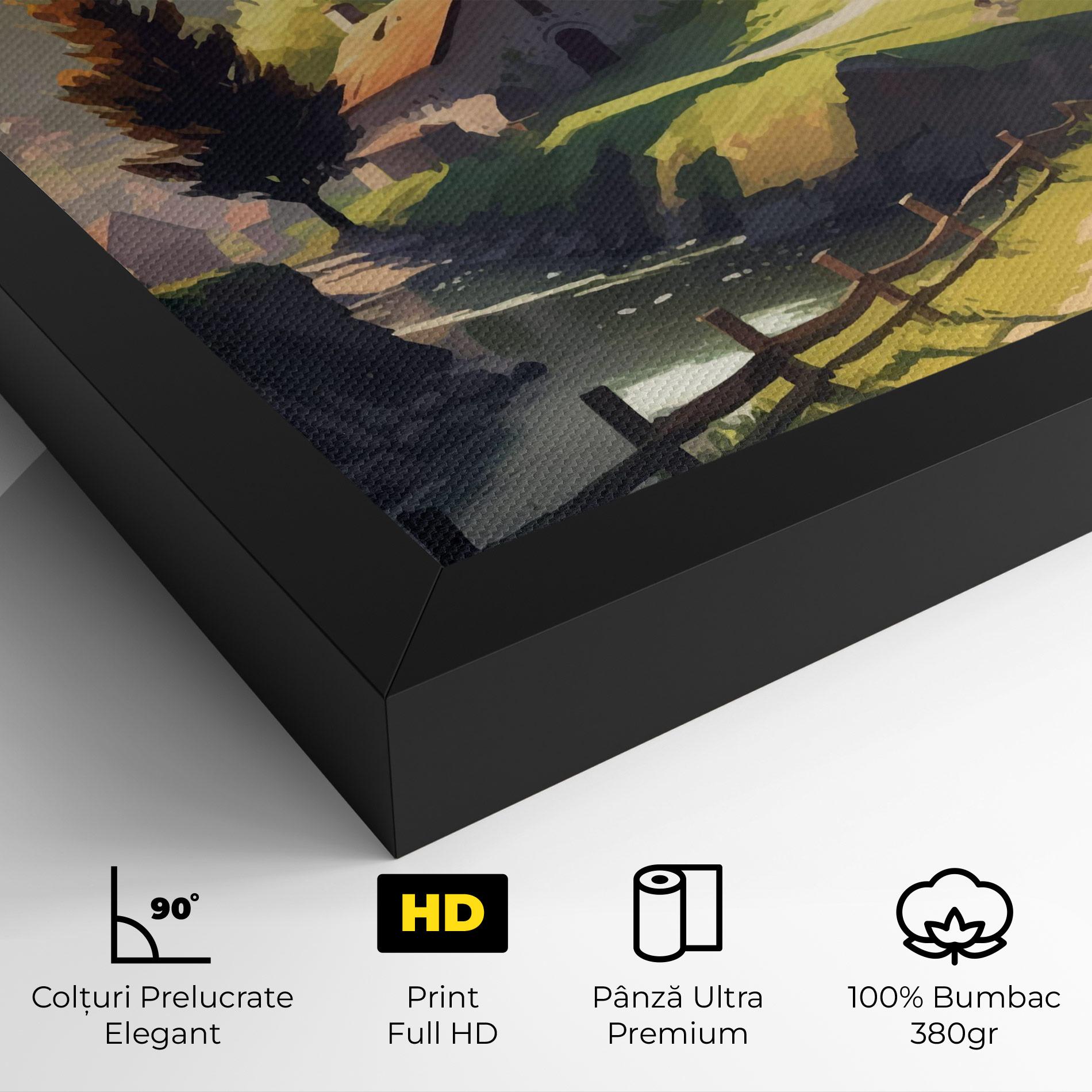 Tablou Canvas Village Church Art mockup 4