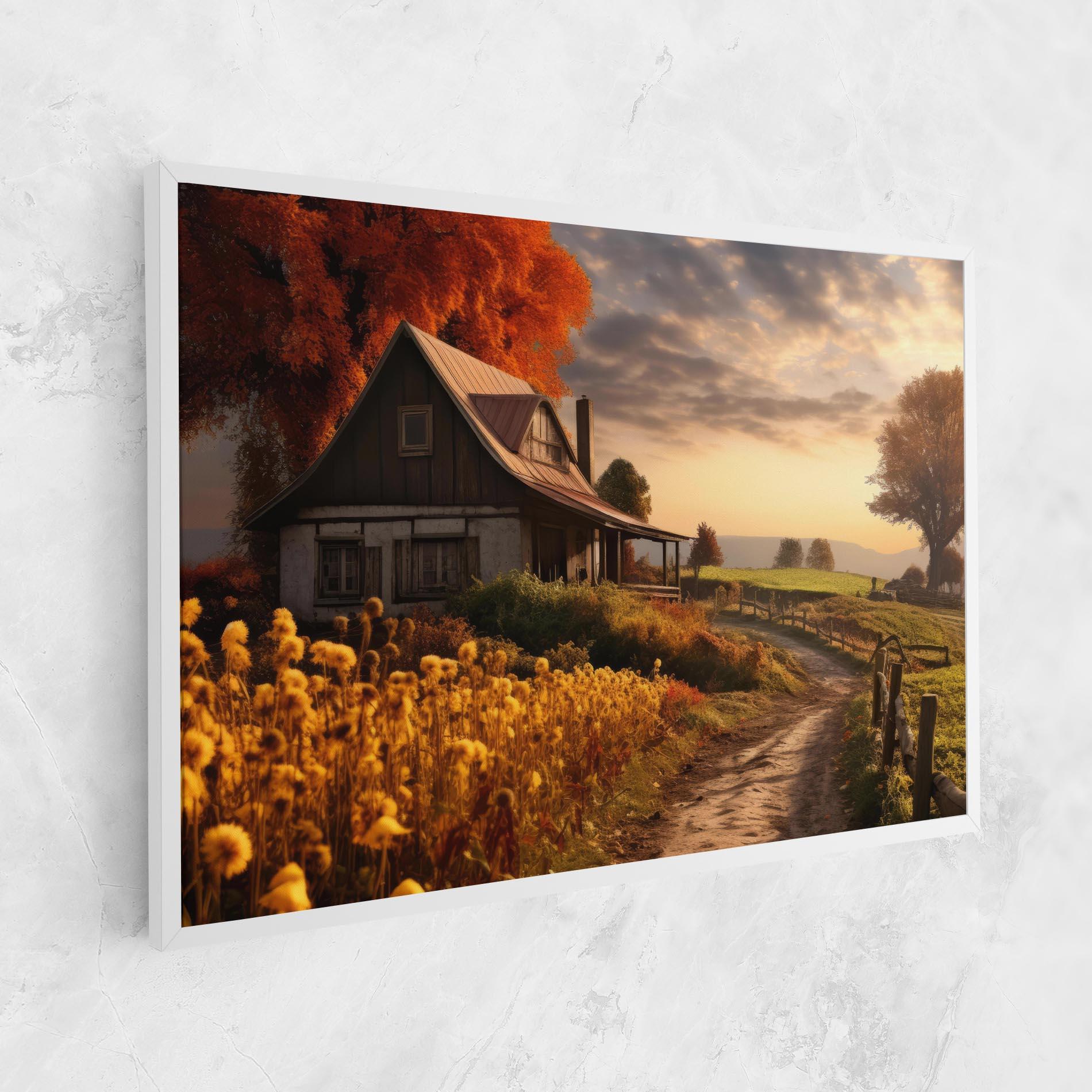 Tablou Canvas Autumn Farm House mockup 1
