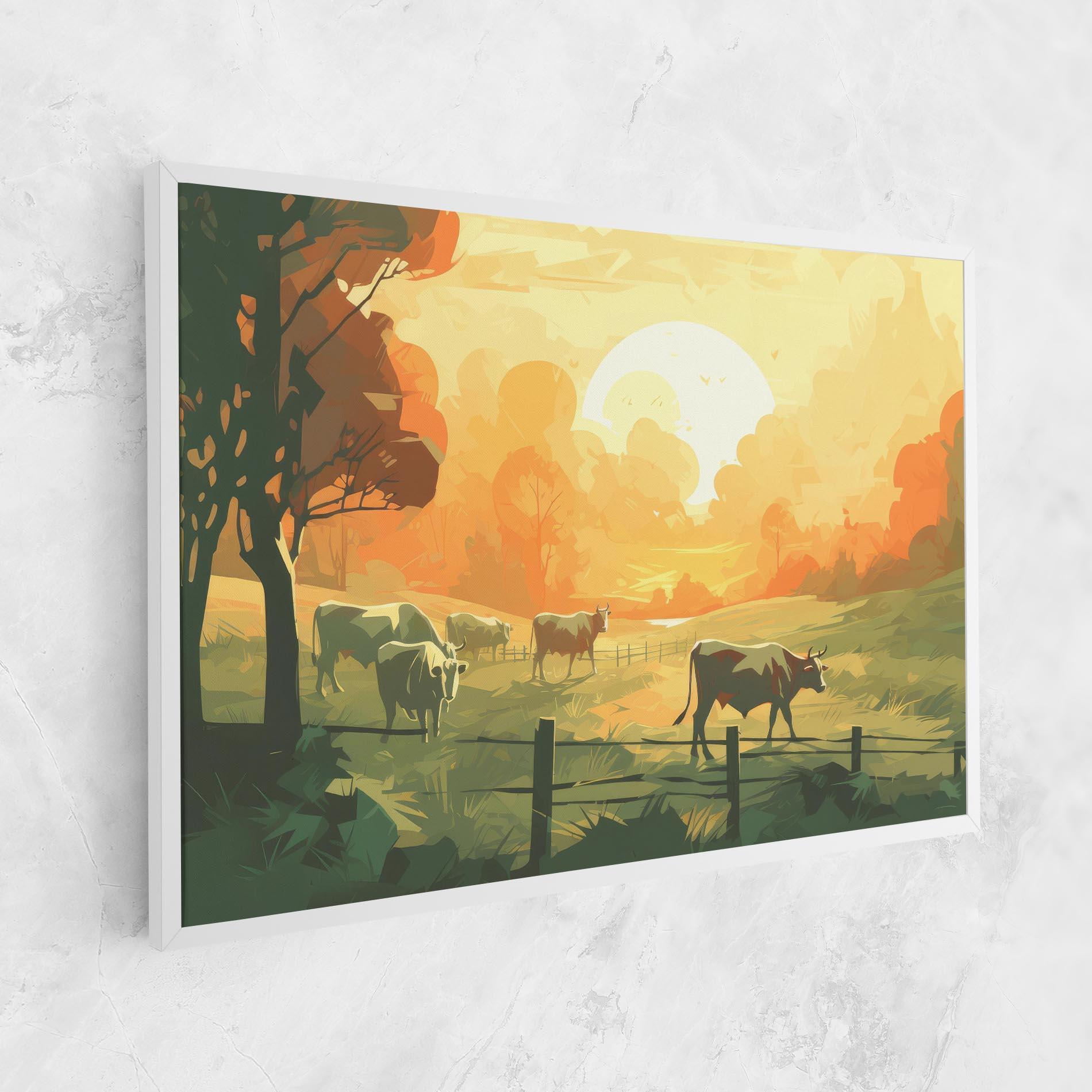 Tablou Canvas Cows Grazing mockup 1