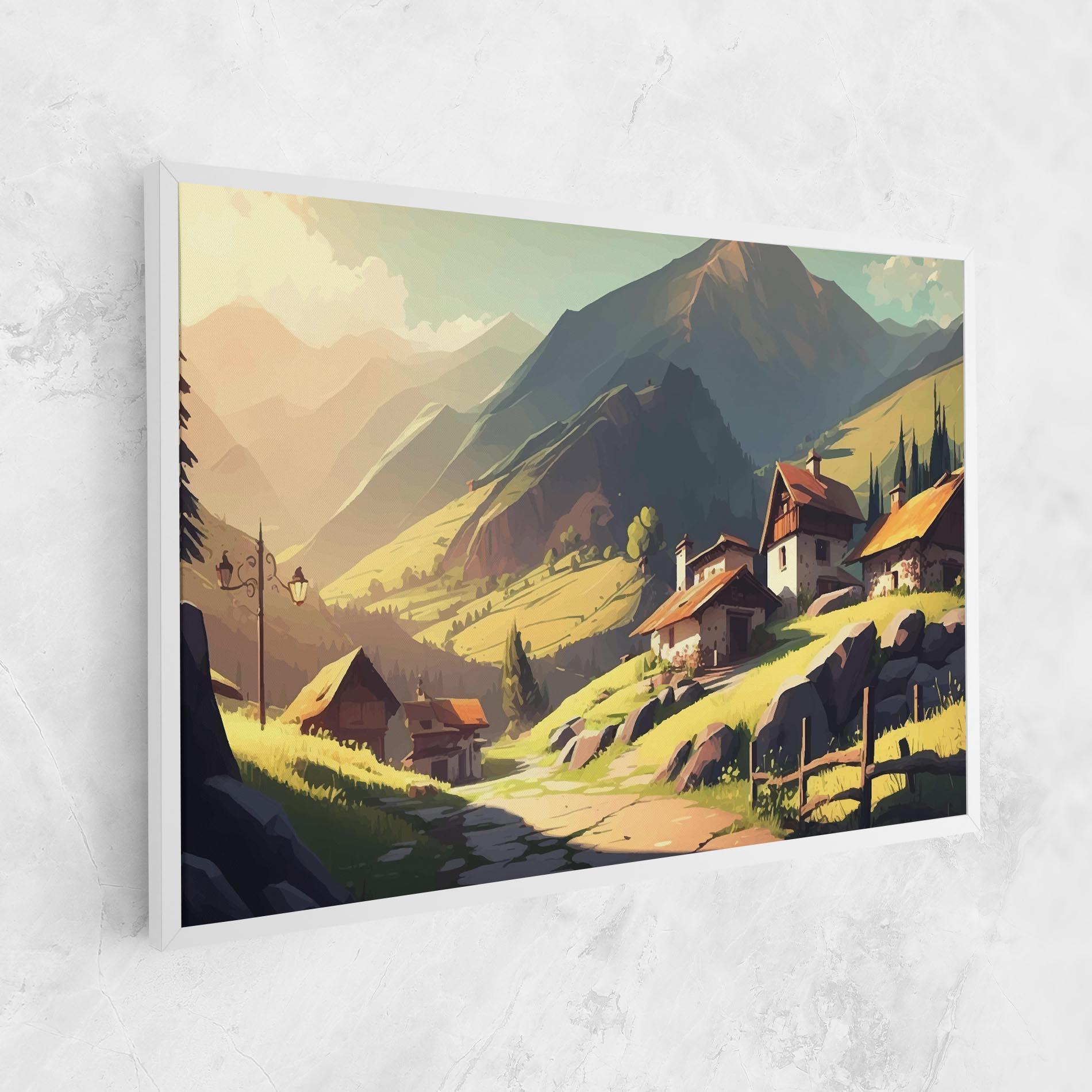 Tablou Canvas Grassy Mountain View mockup 1