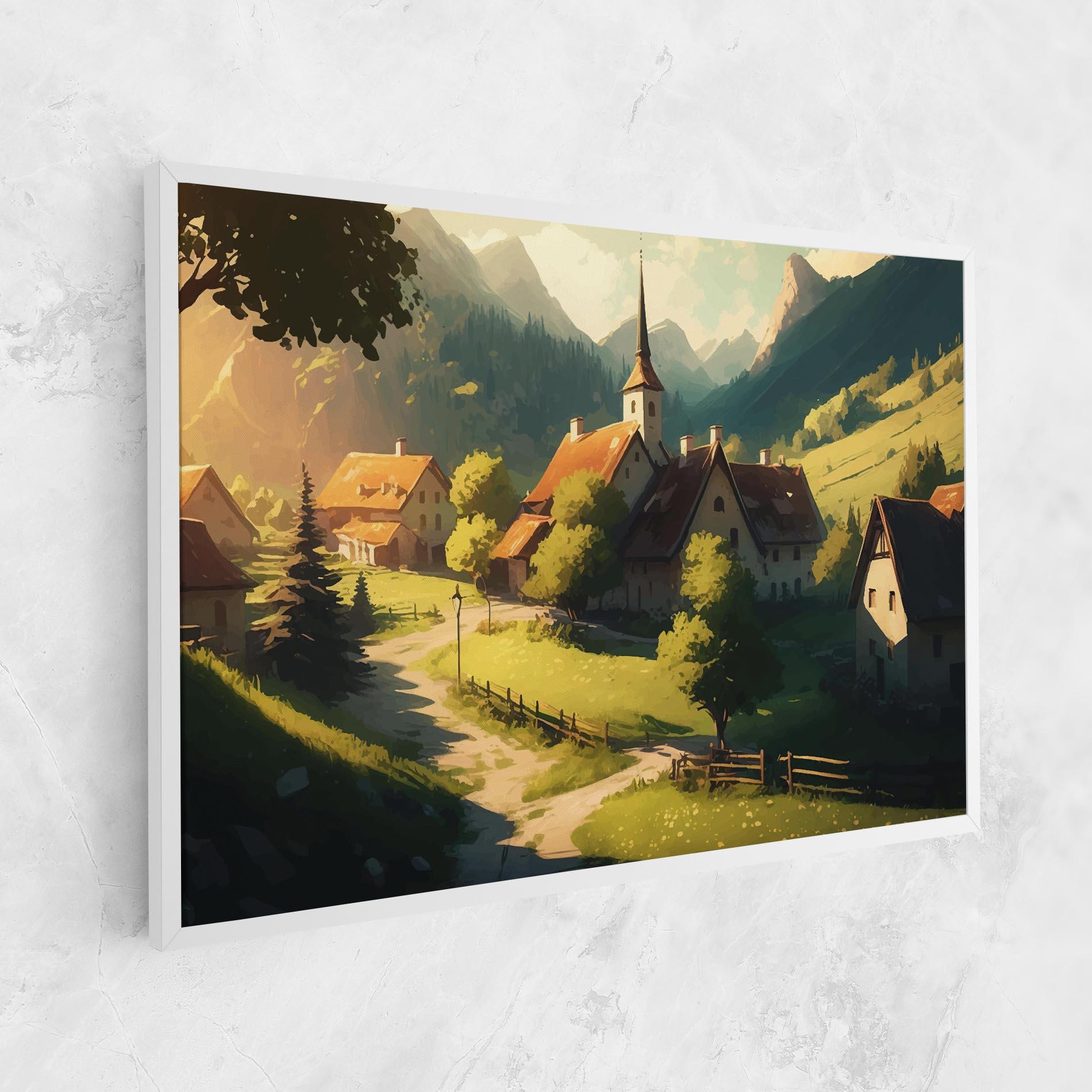 Tablou Canvas Village Dreamy View mockup 1