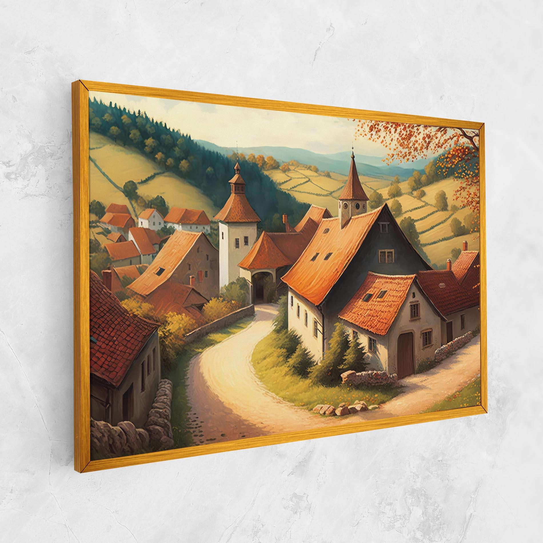 Tablou Canvas Countryside Village mockup 1