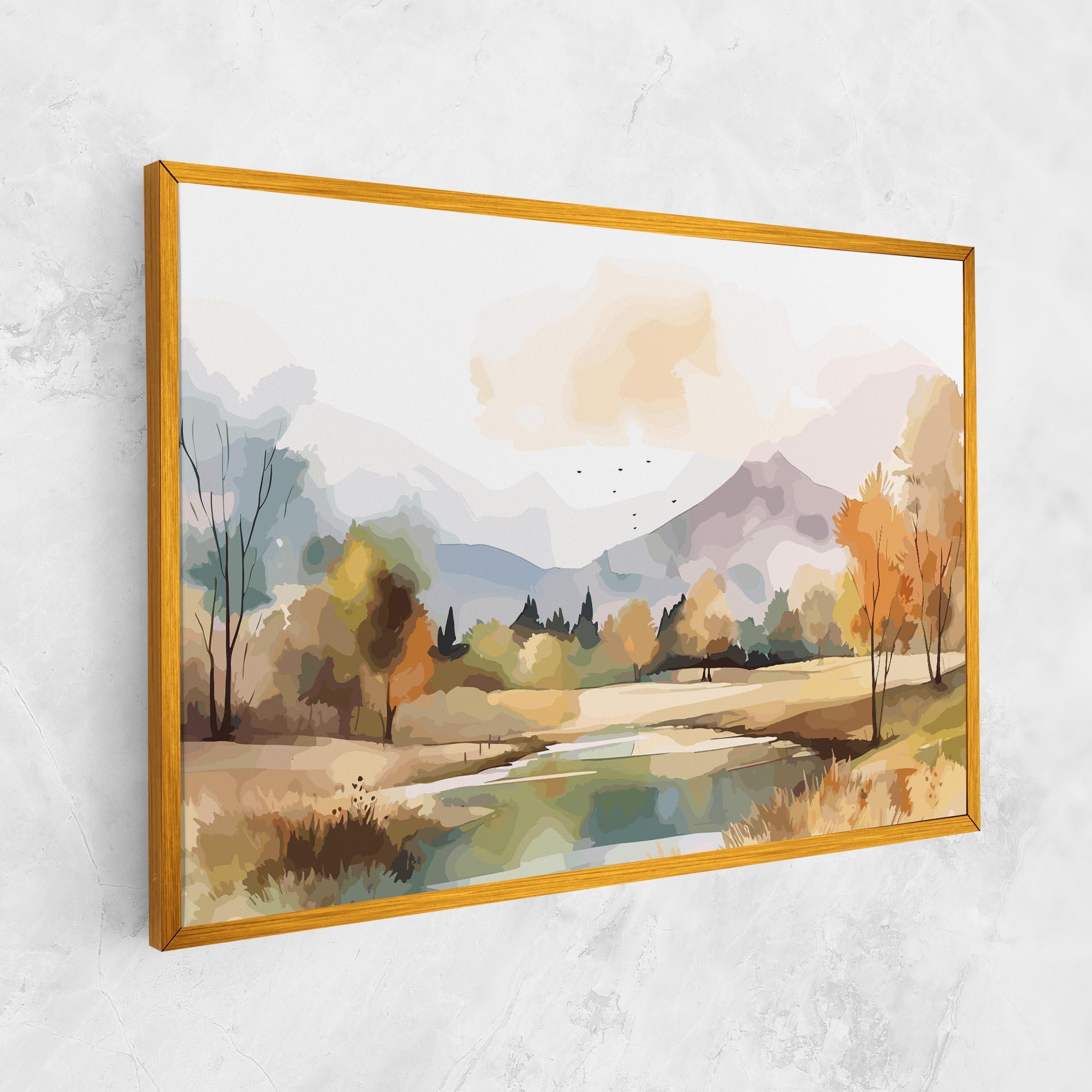 Tablou Canvas Rural Lake View mockup 1