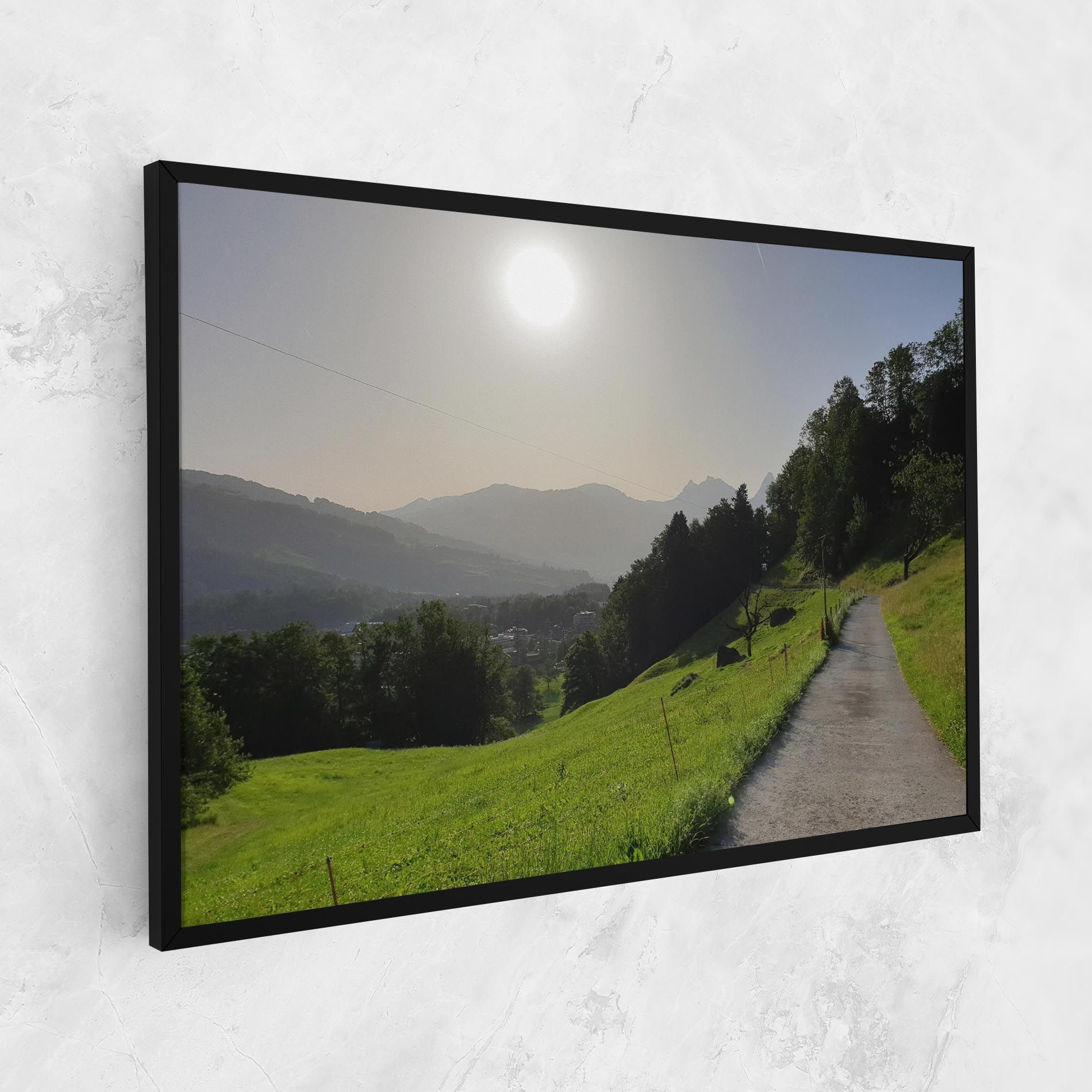 Foggy Rural Road mockup 1