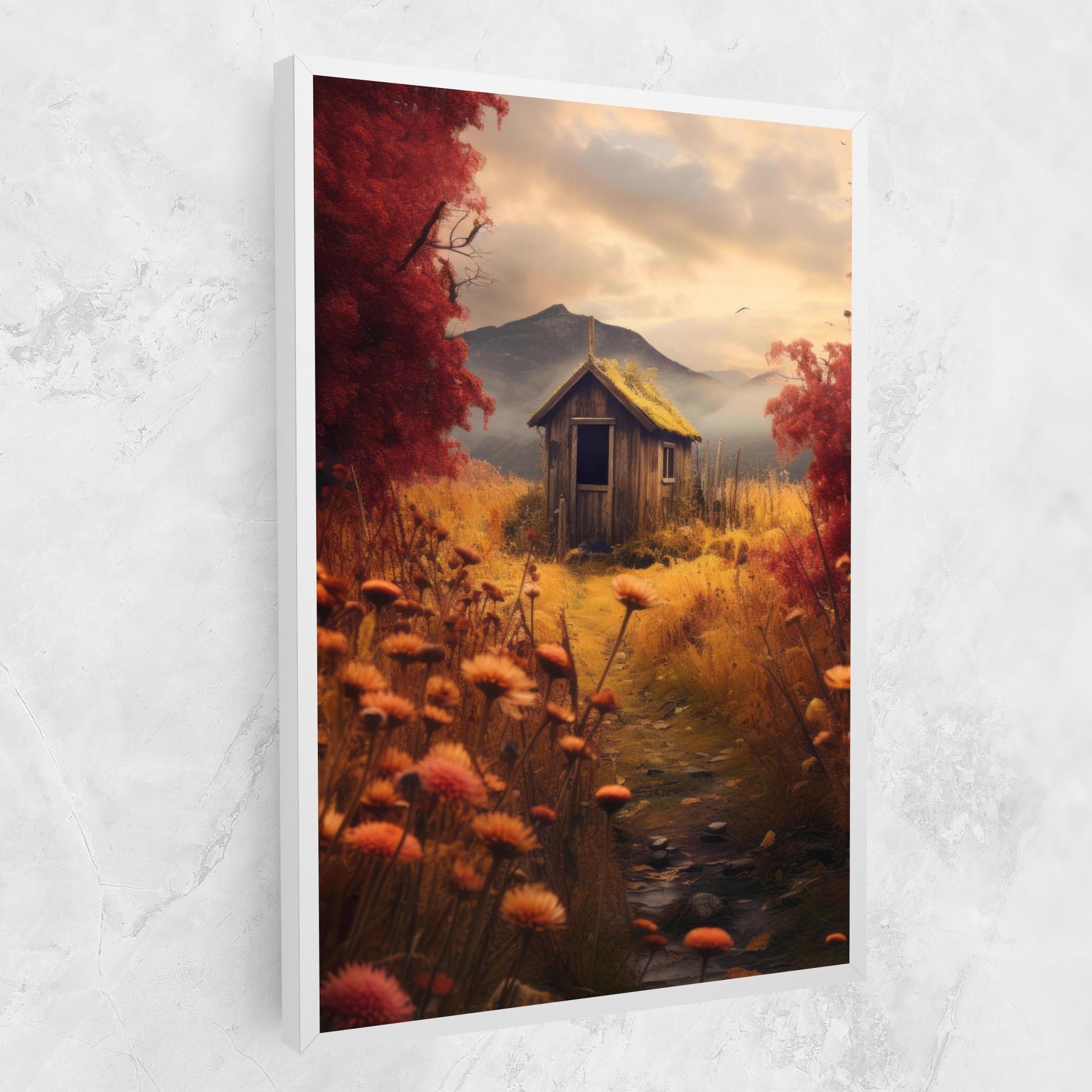 Tablou Canvas Small Cabin Field mockup 1