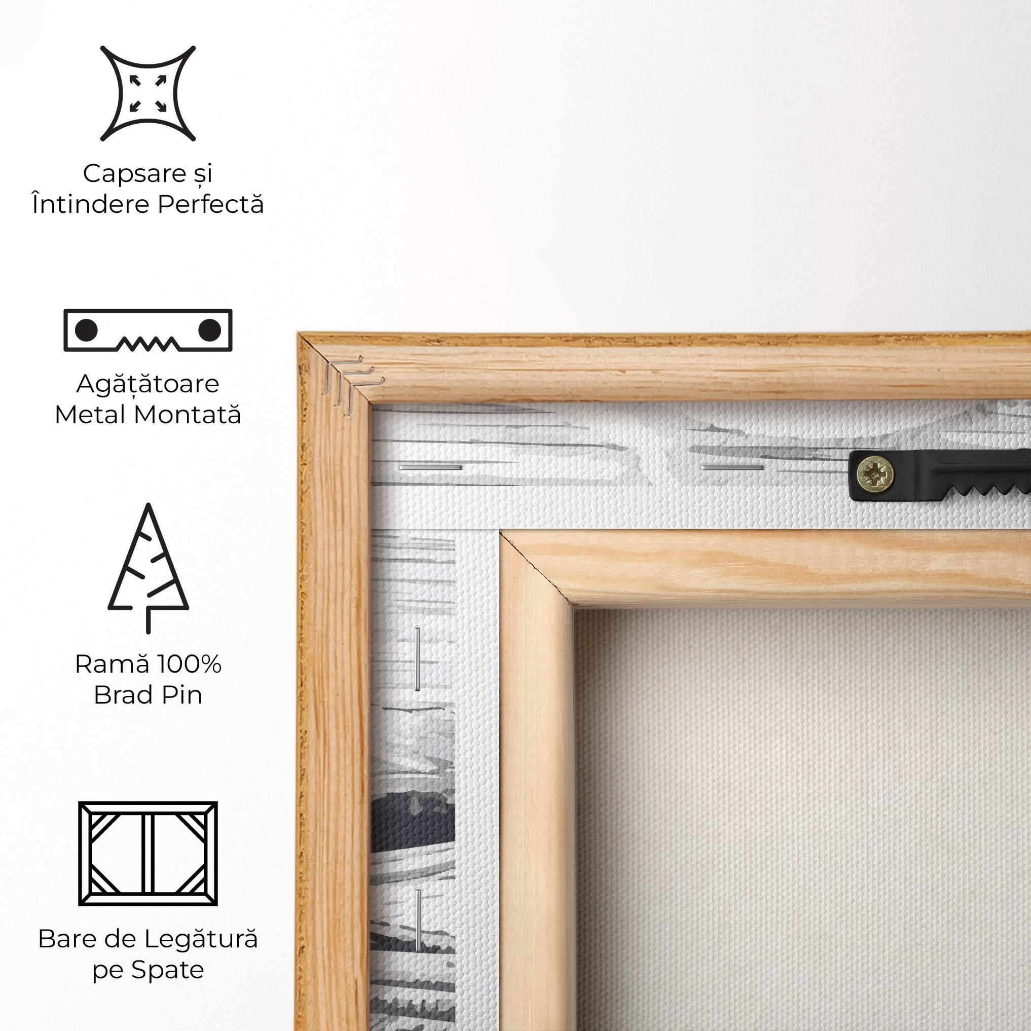 Tablou Canvas Cow Grey Ink mockup 5