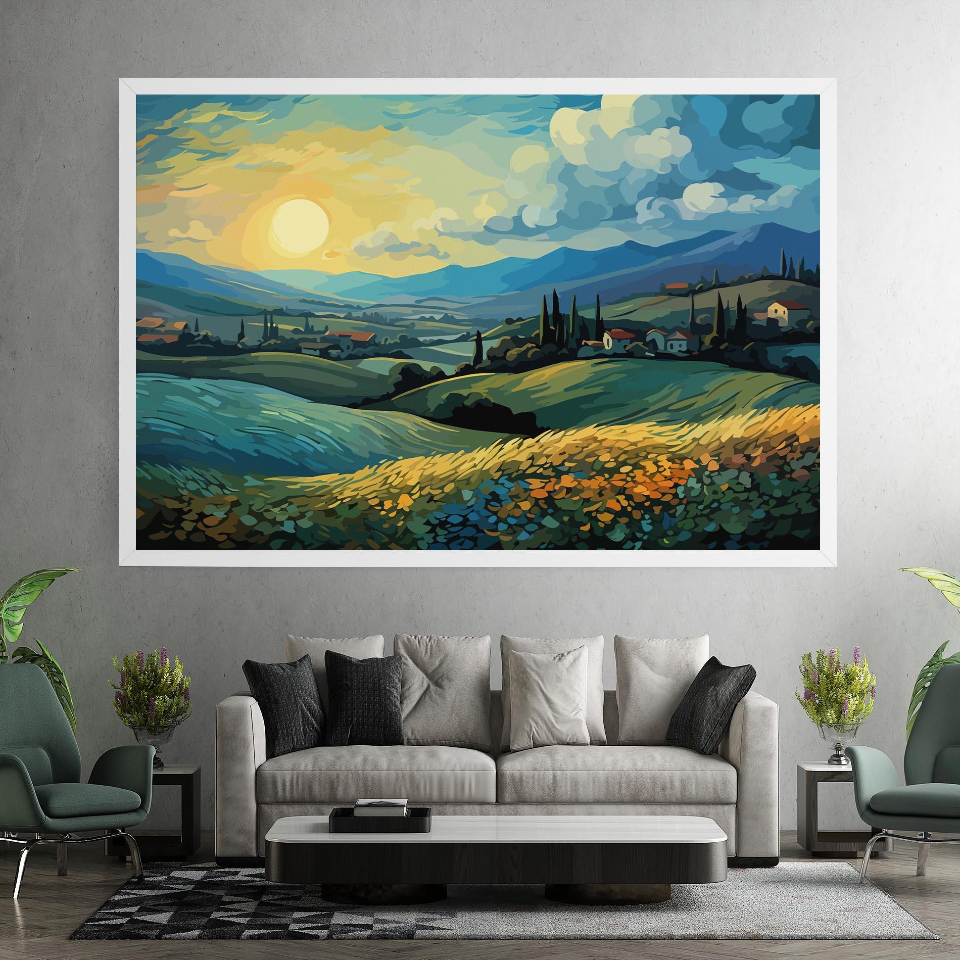 Tablou Canvas Fantasy Blue View mockup 7