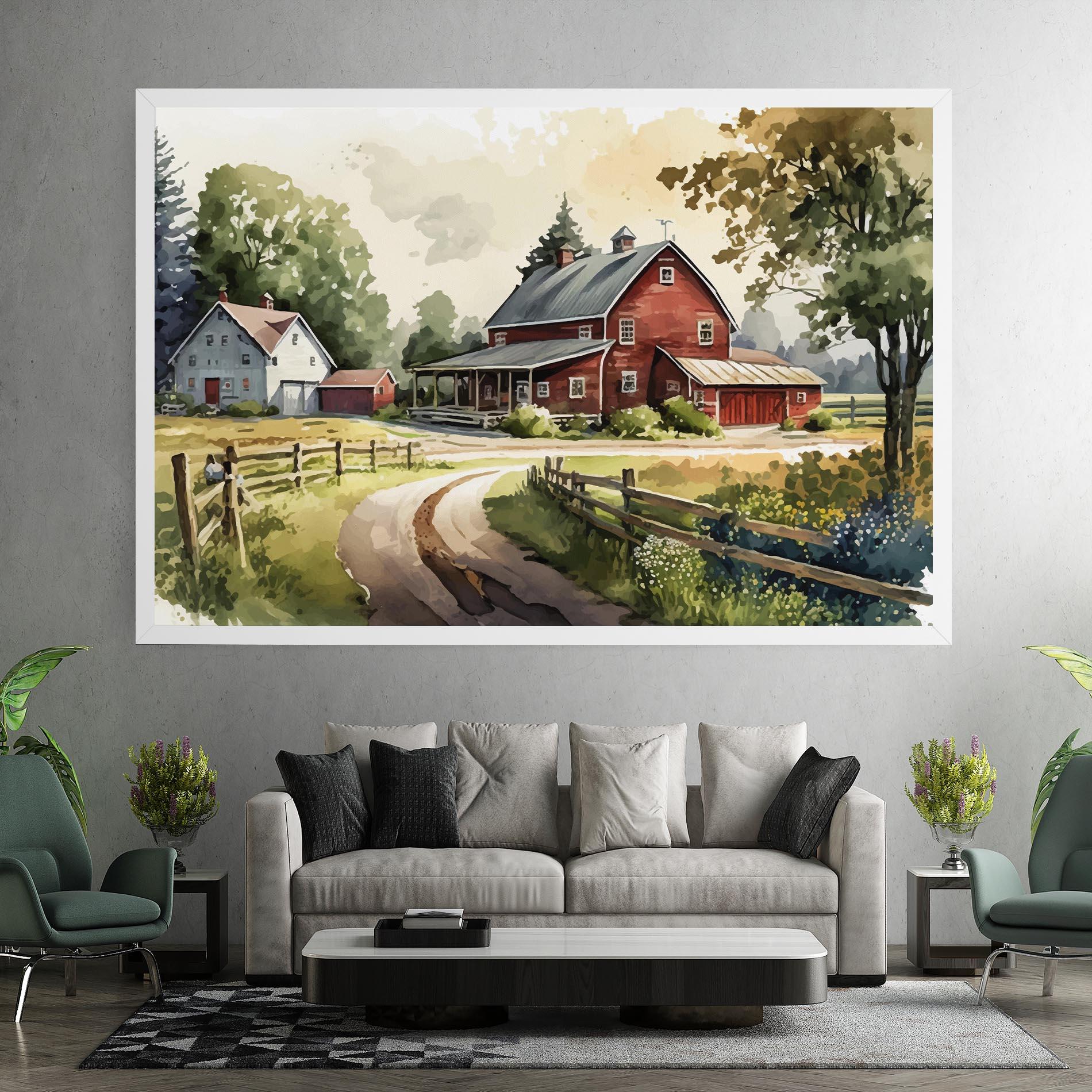 Tablou Canvas Farmhouse Painting mockup 7