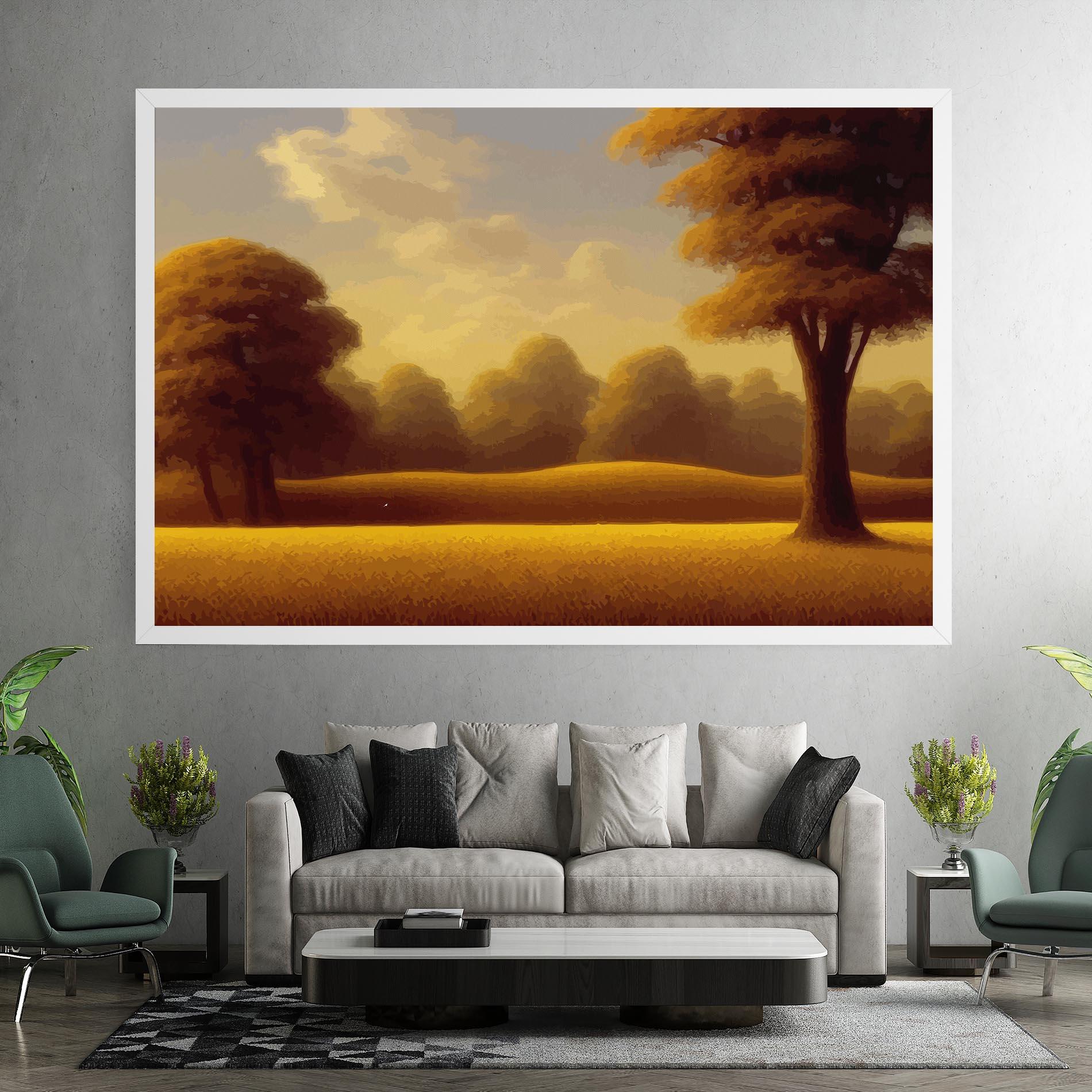 Tablou Canvas Yellow Countryside mockup 7