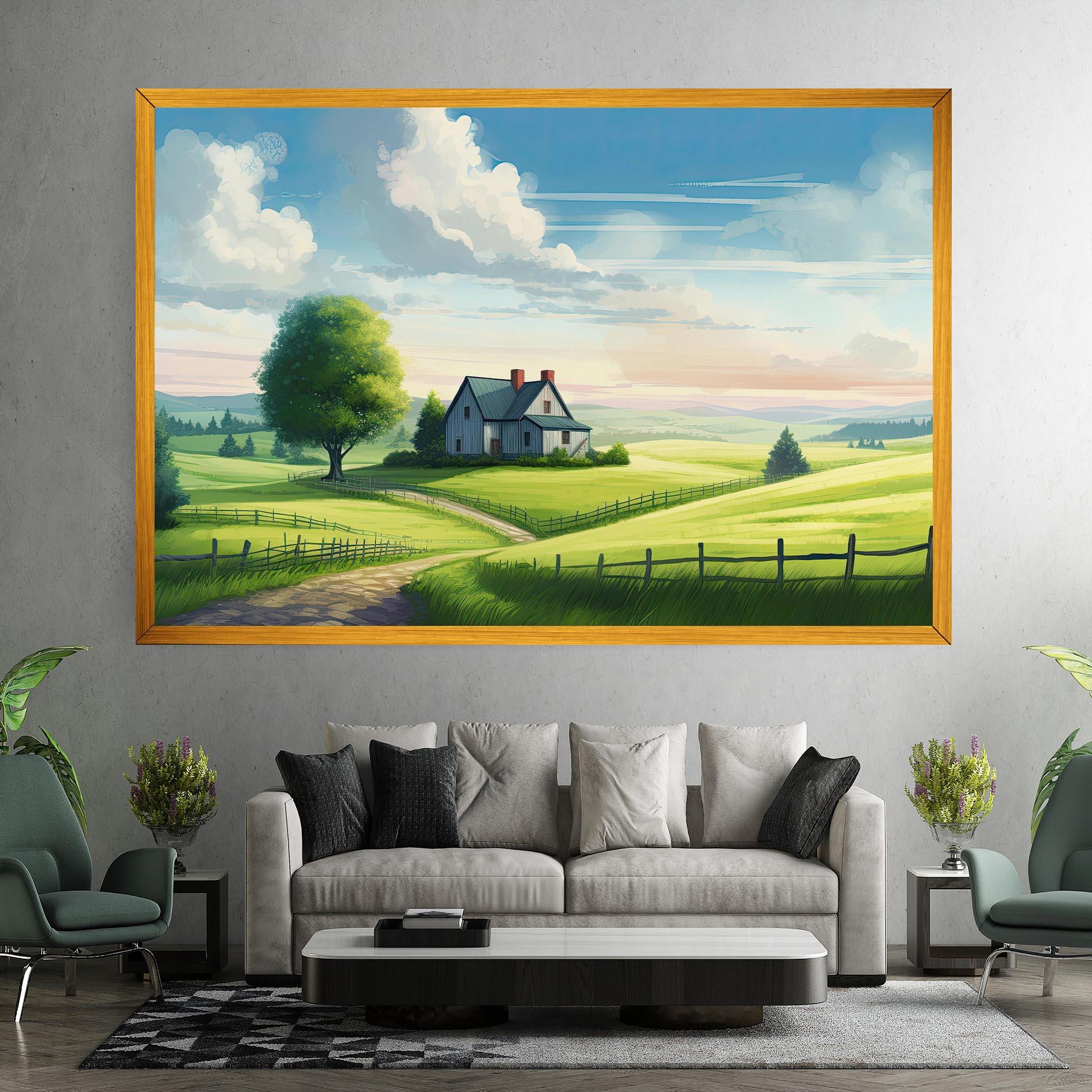 Tablou Canvas Calming Rural View mockup 7