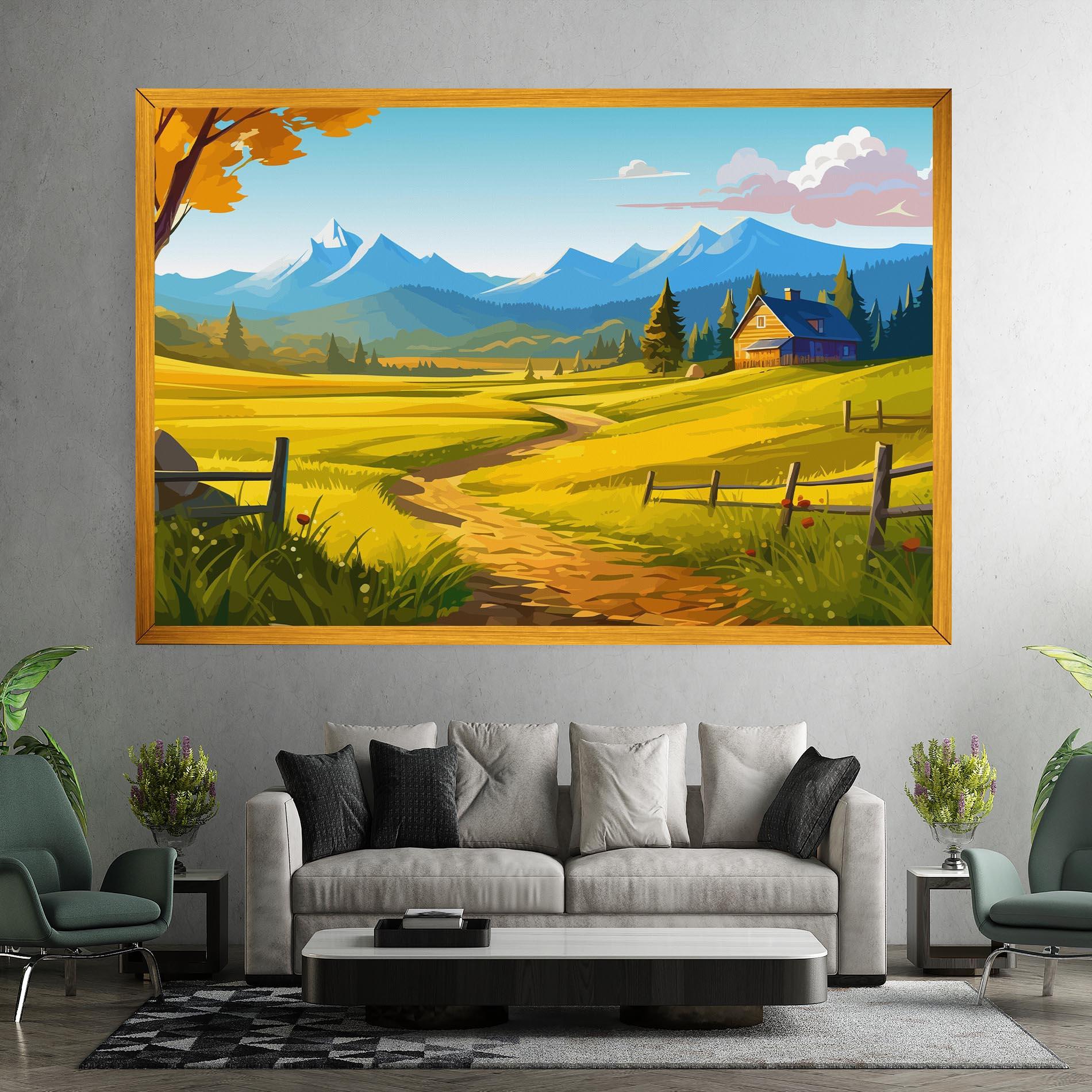 Tablou Canvas Daylight Rural View mockup 7