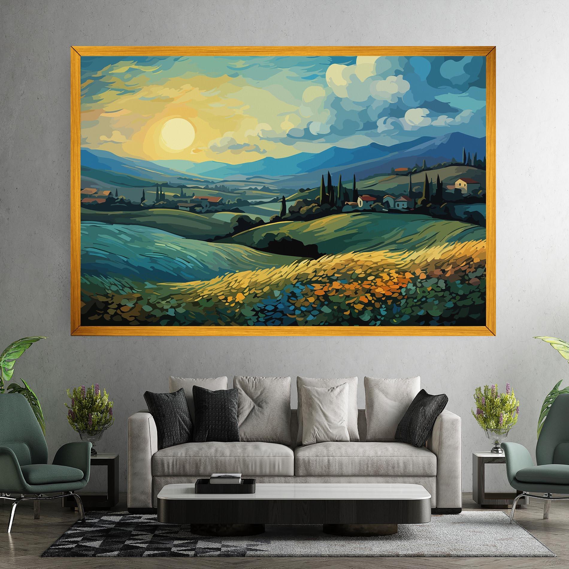 Tablou Canvas Fantasy Blue View mockup 7