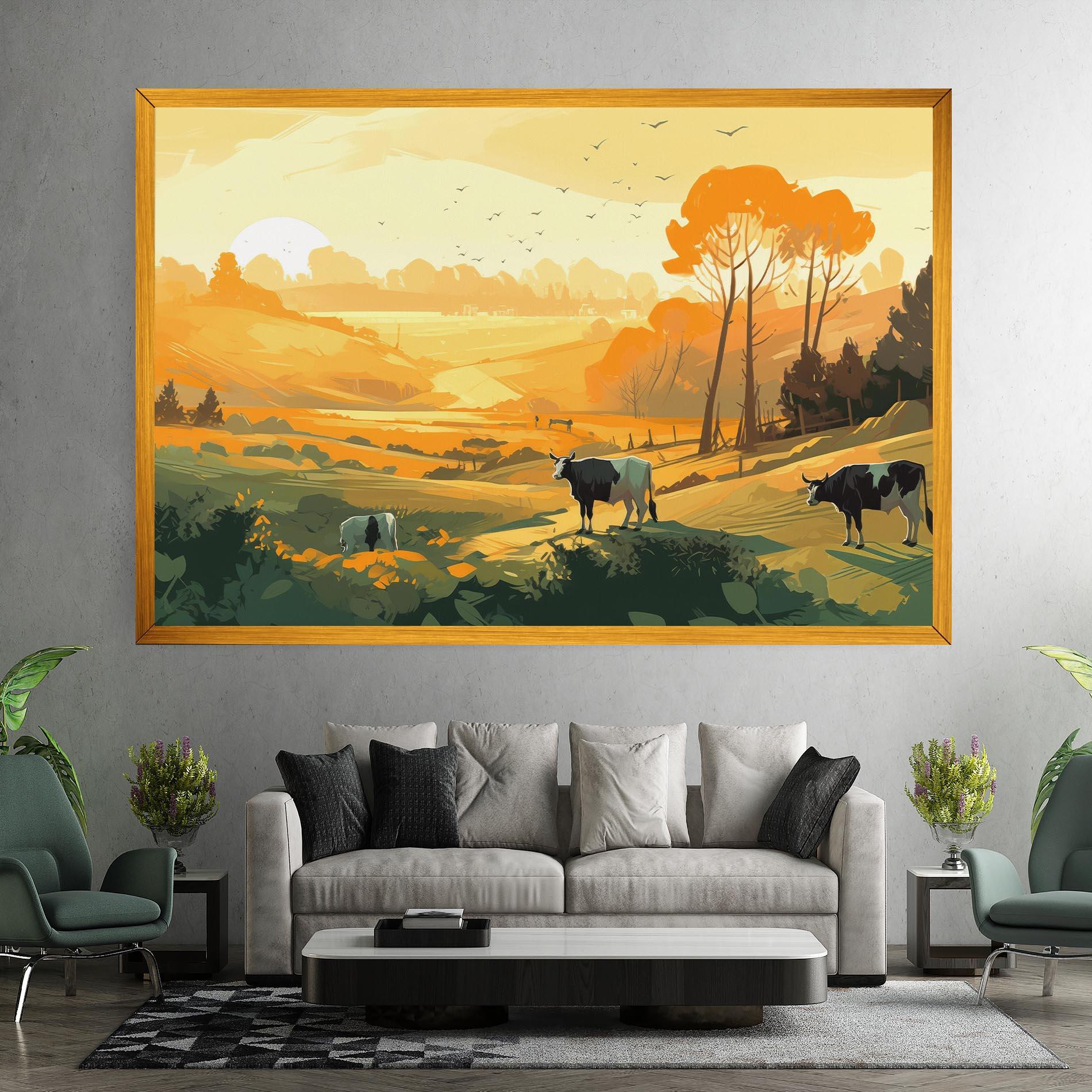 Tablou Canvas Farm With Sunlight mockup 7