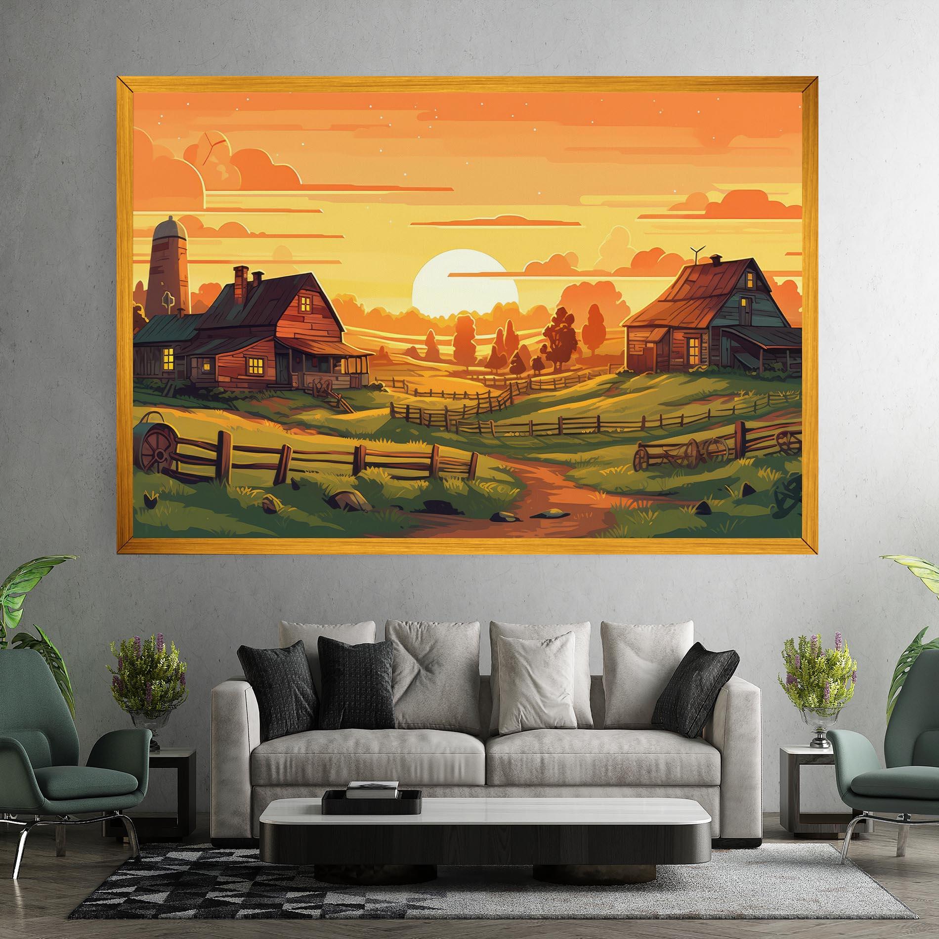 Tablou Canvas Farmhouse Sunlight mockup 7