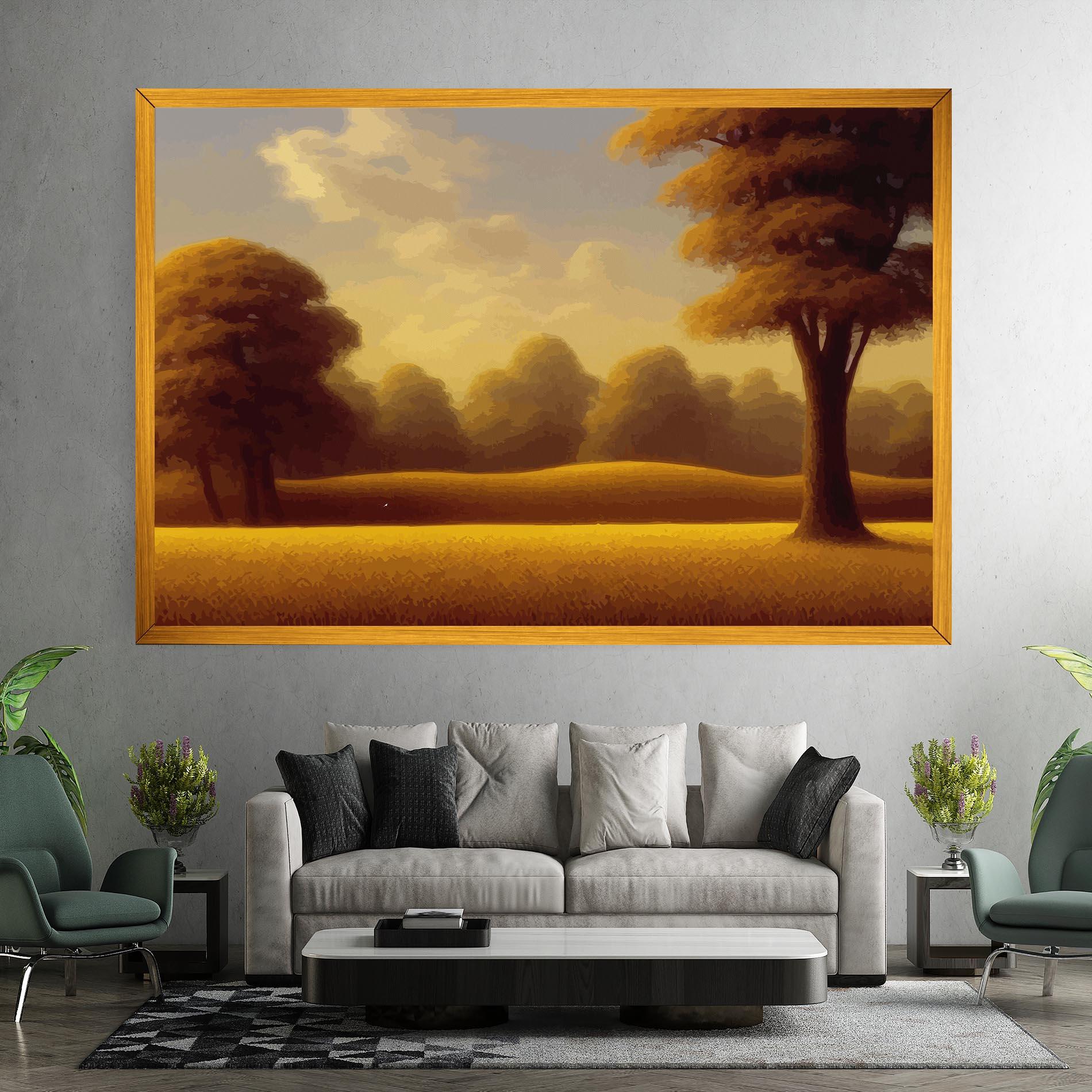 Tablou Canvas Yellow Countryside mockup 7