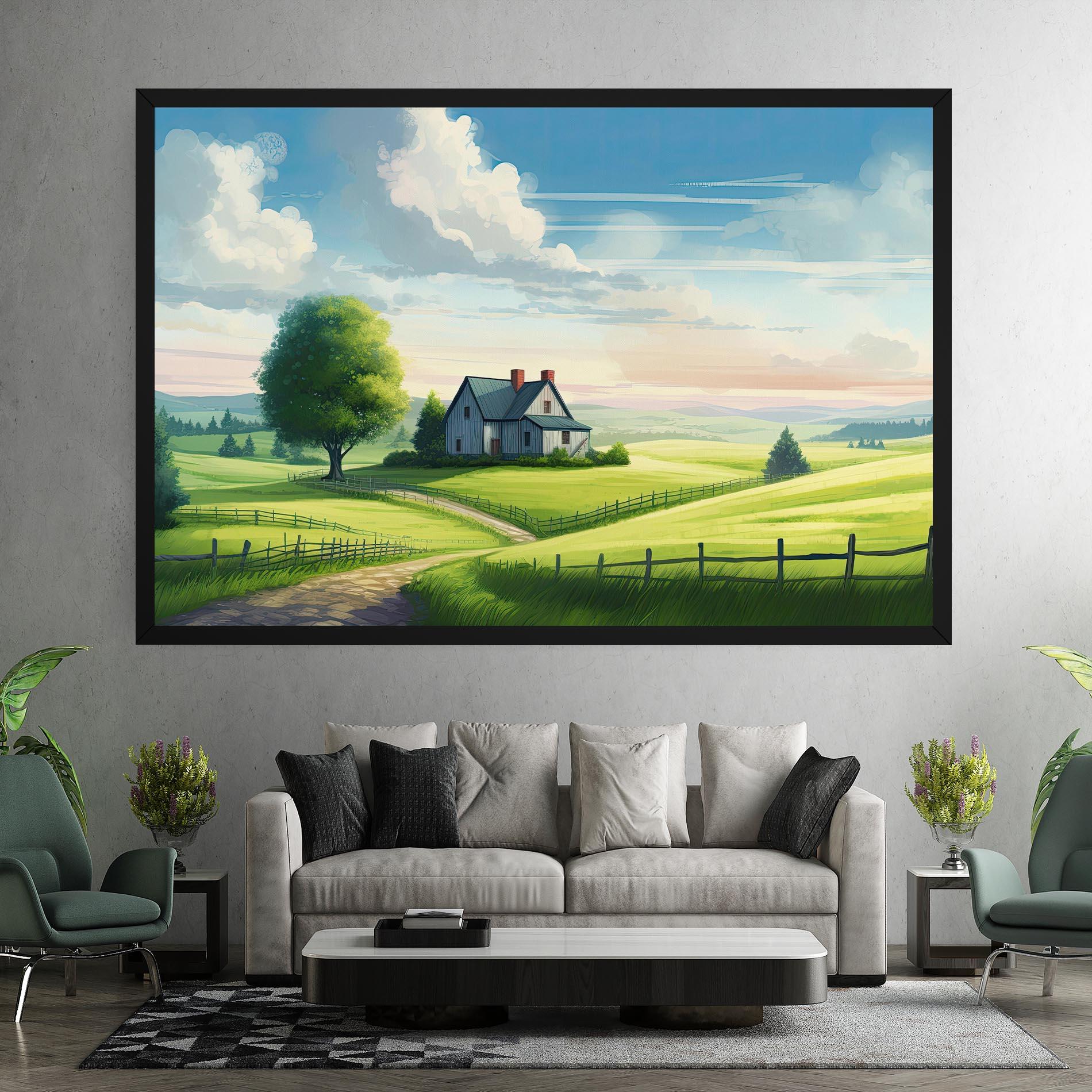 Tablou Canvas Calming Rural View mockup 7