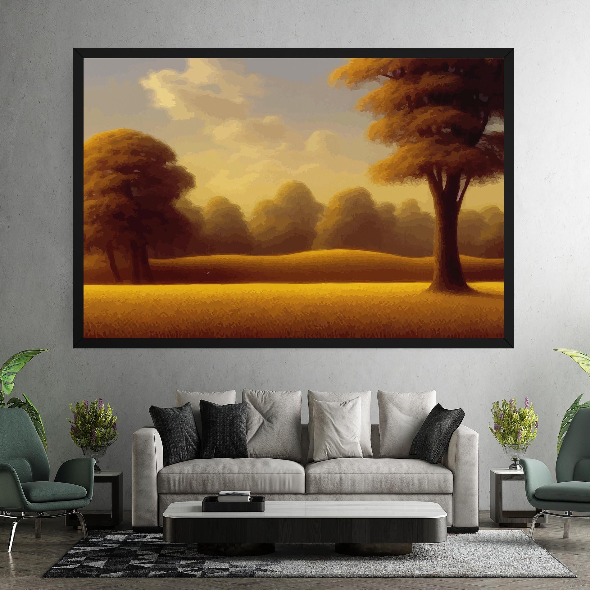 Tablou Canvas Yellow Countryside mockup 7