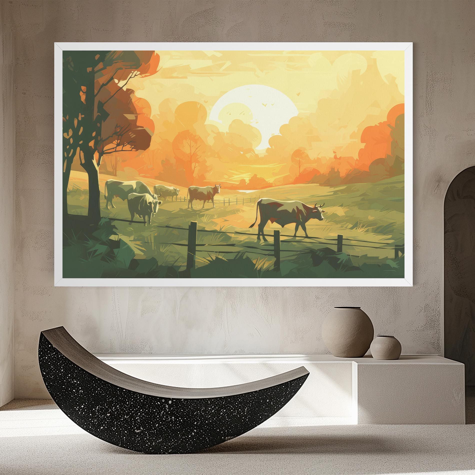 Cows Grazing mockup 8