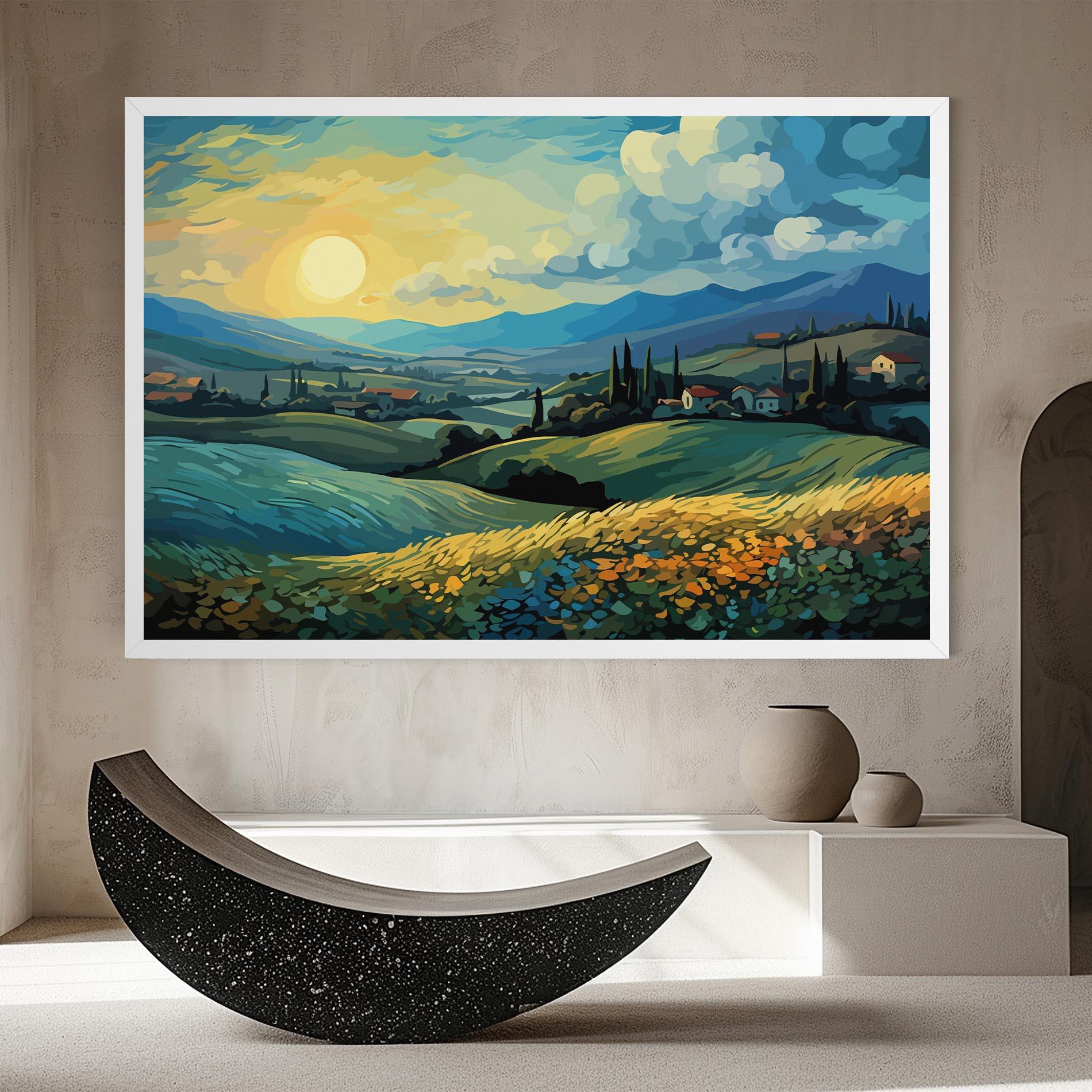 Tablou Canvas Fantasy Blue View mockup 8