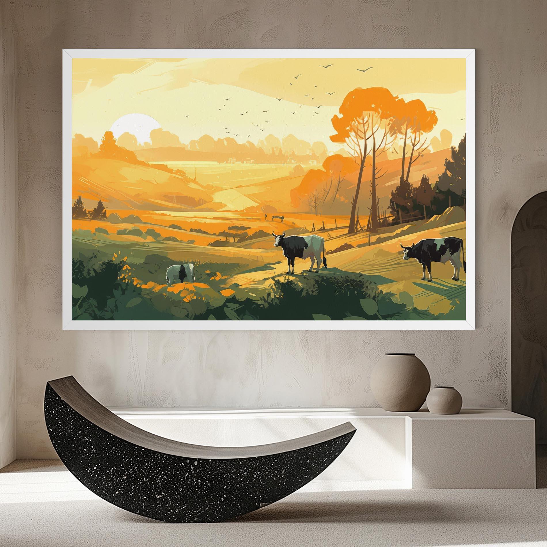 Tablou Canvas Farm With Sunlight mockup 8