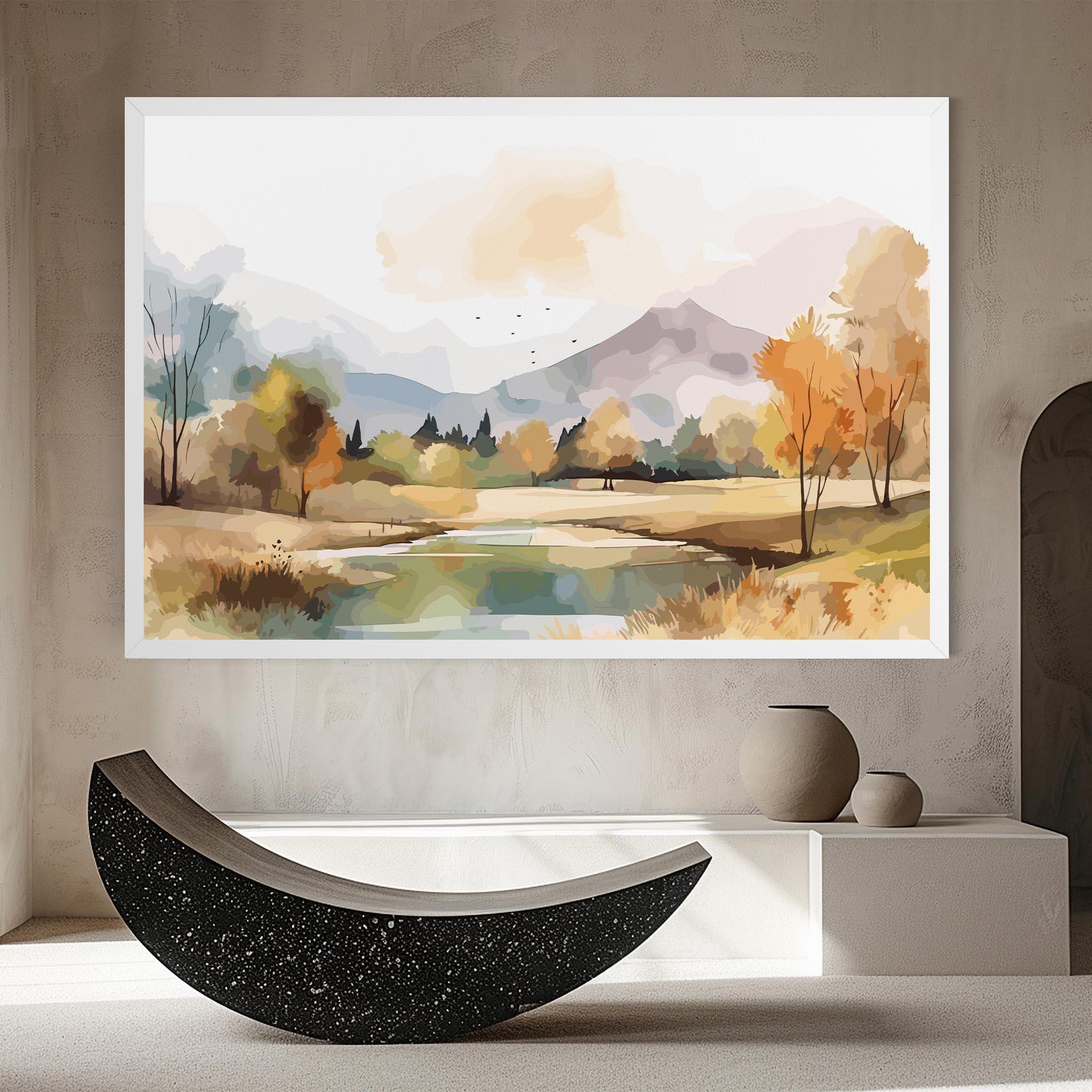 Tablou Canvas Rural Lake View mockup 8