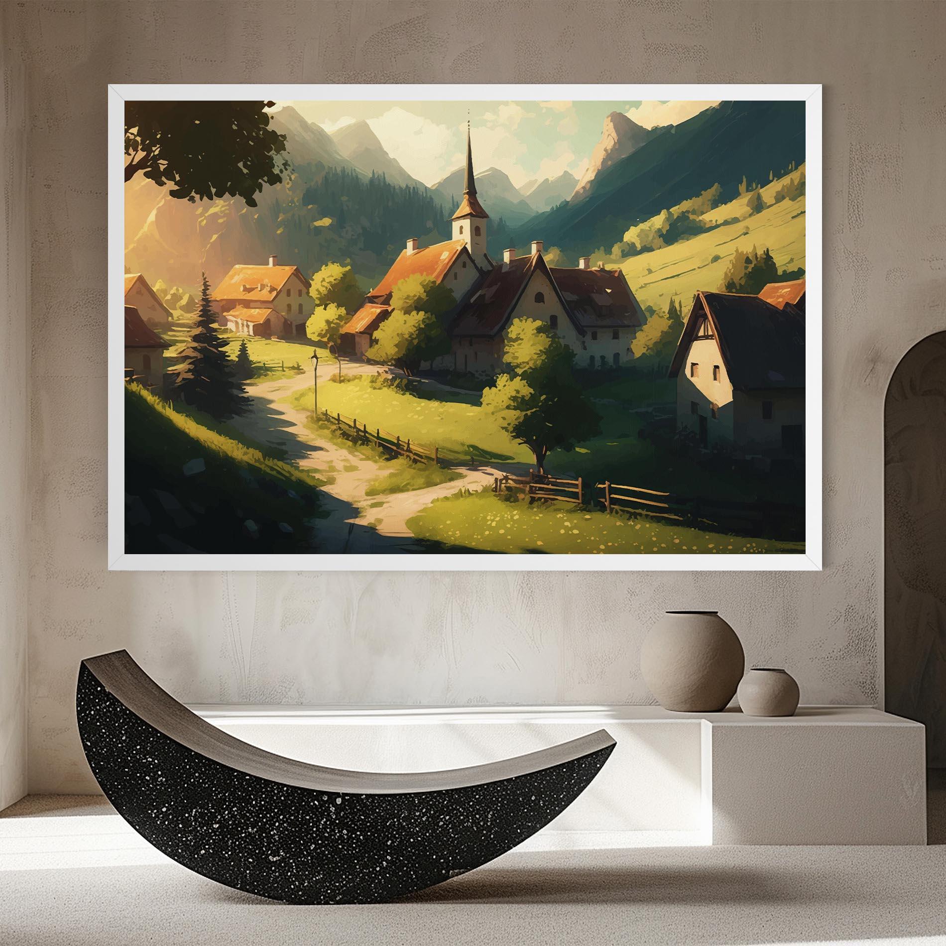 Tablou Canvas Village Dreamy View mockup 8