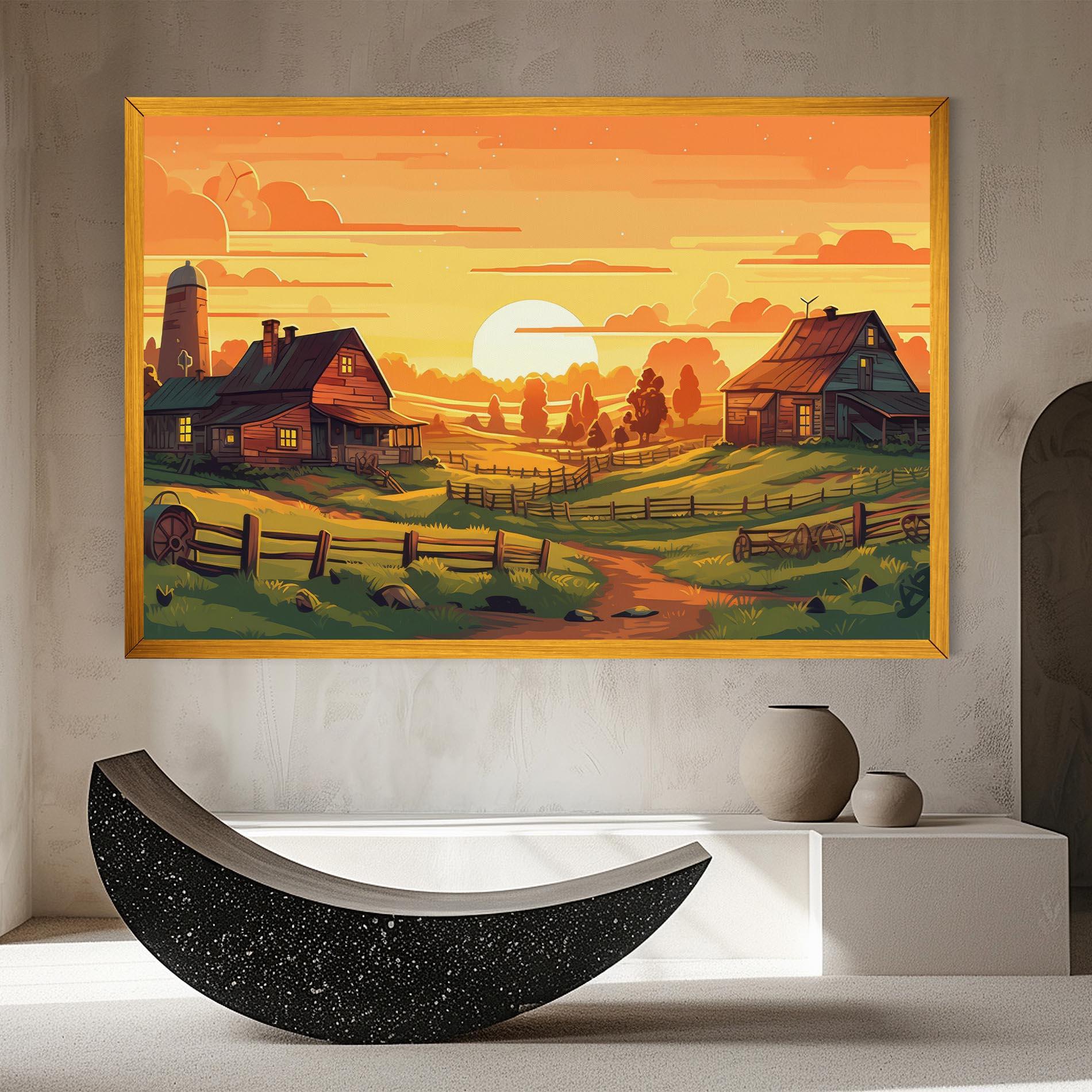 Tablou Canvas Farmhouse Sunlight mockup 8