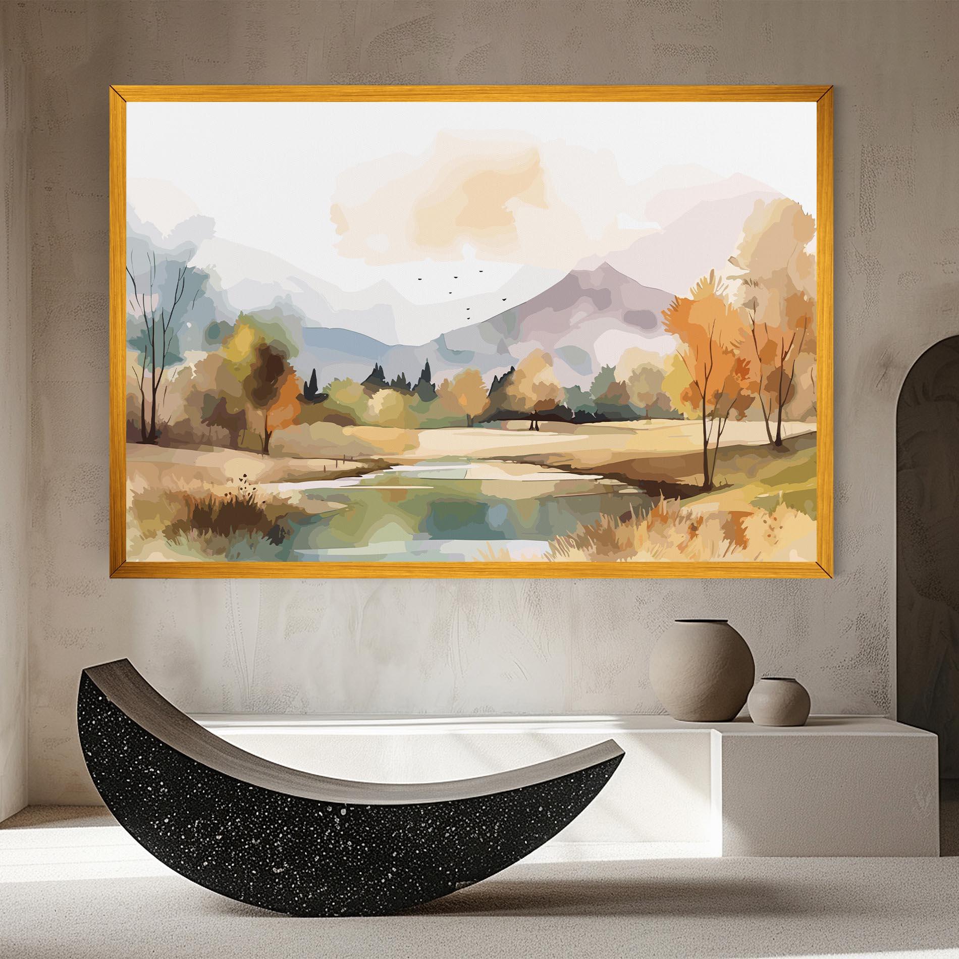 Tablou Canvas Rural Lake View mockup 8