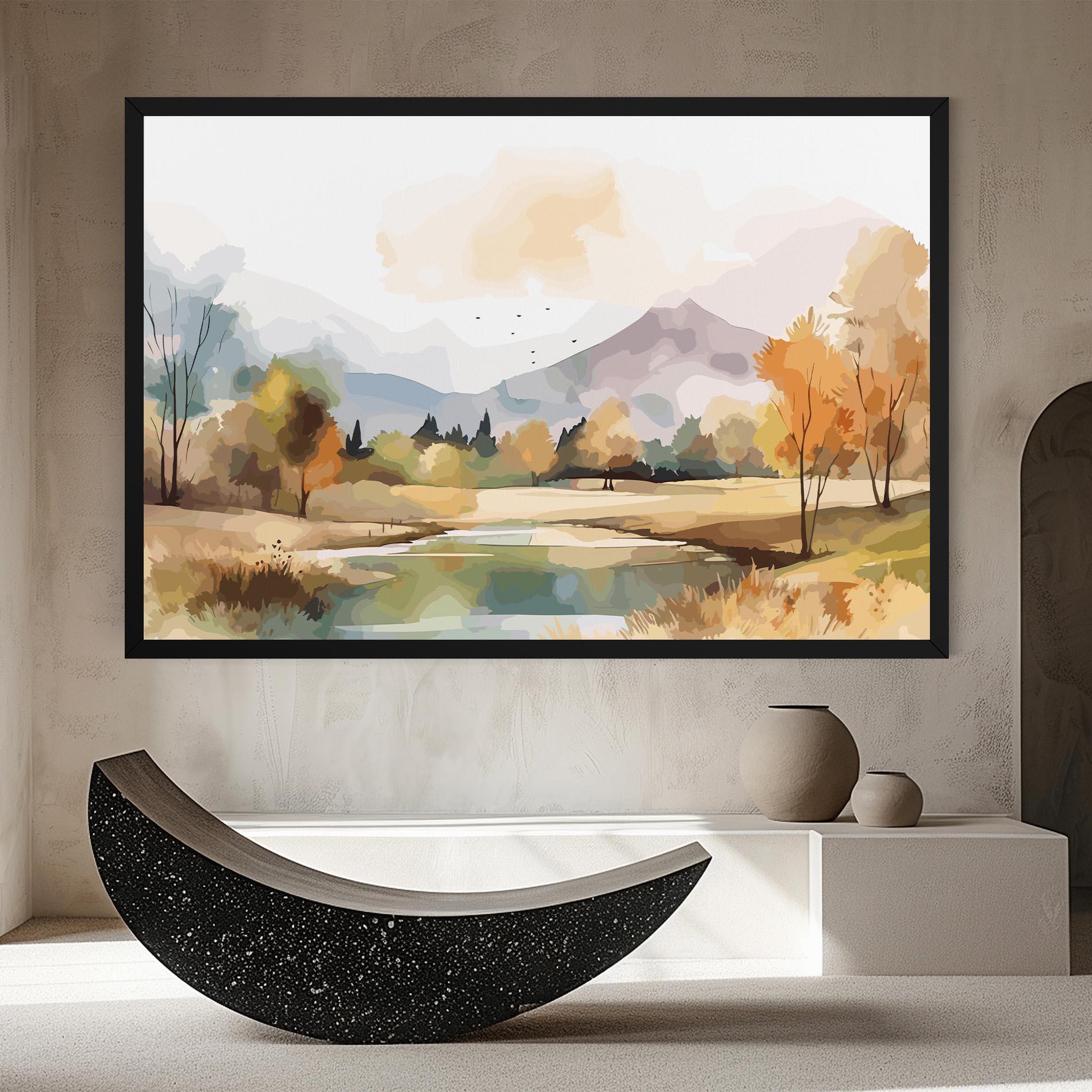 Tablou Canvas Rural Lake View mockup 8
