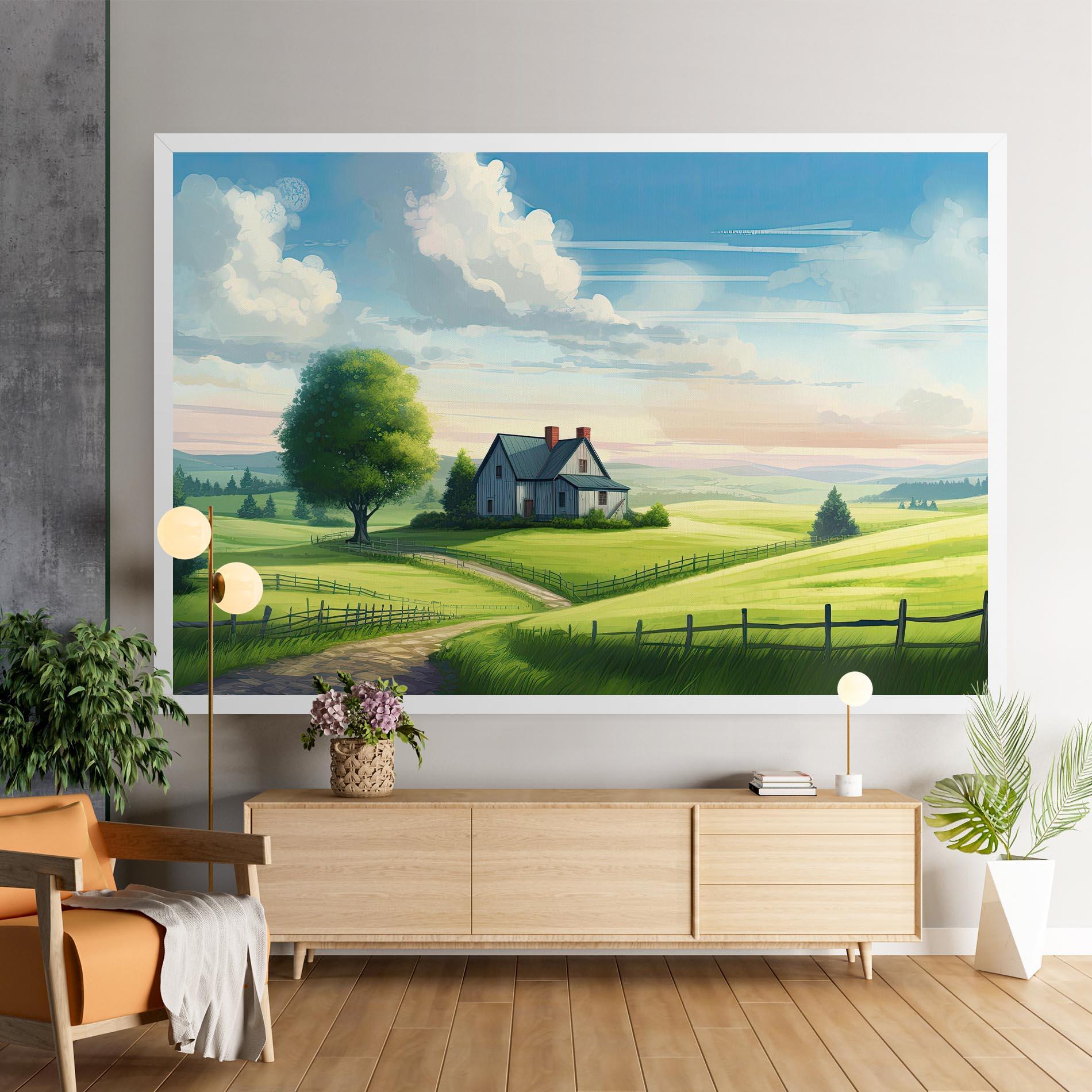 Tablou Canvas Calming Rural View mockup 9