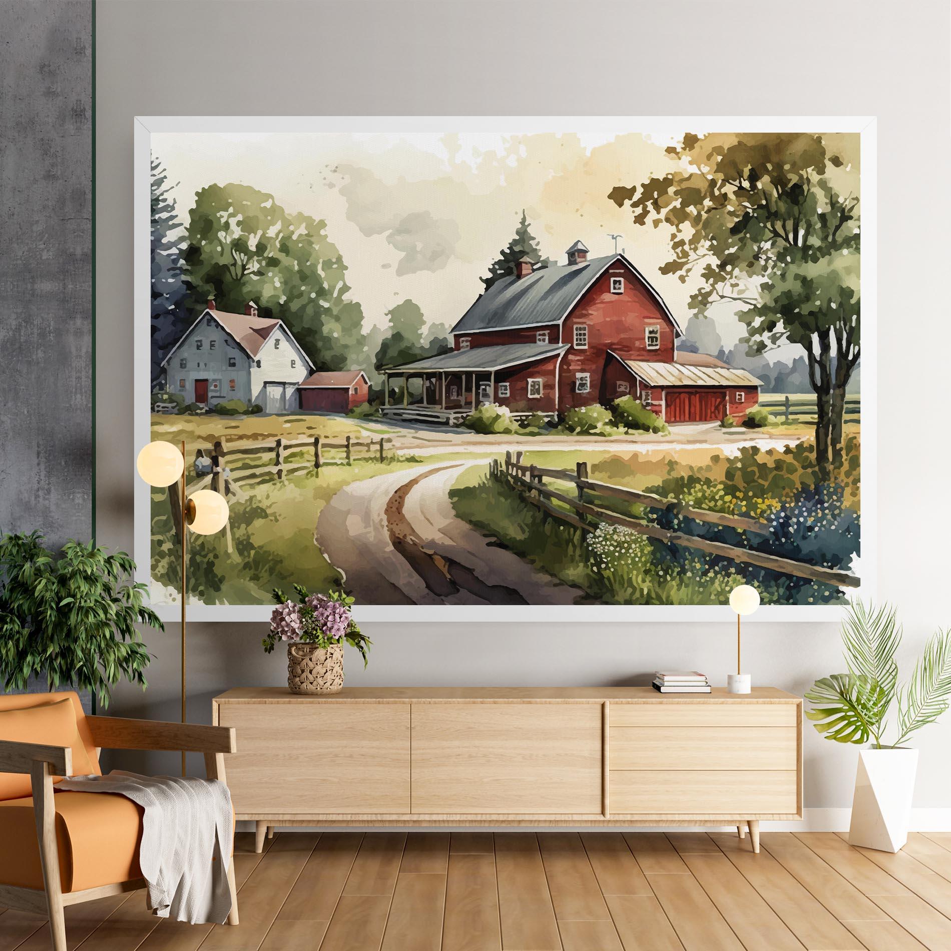 Tablou Canvas Farmhouse Painting mockup 9