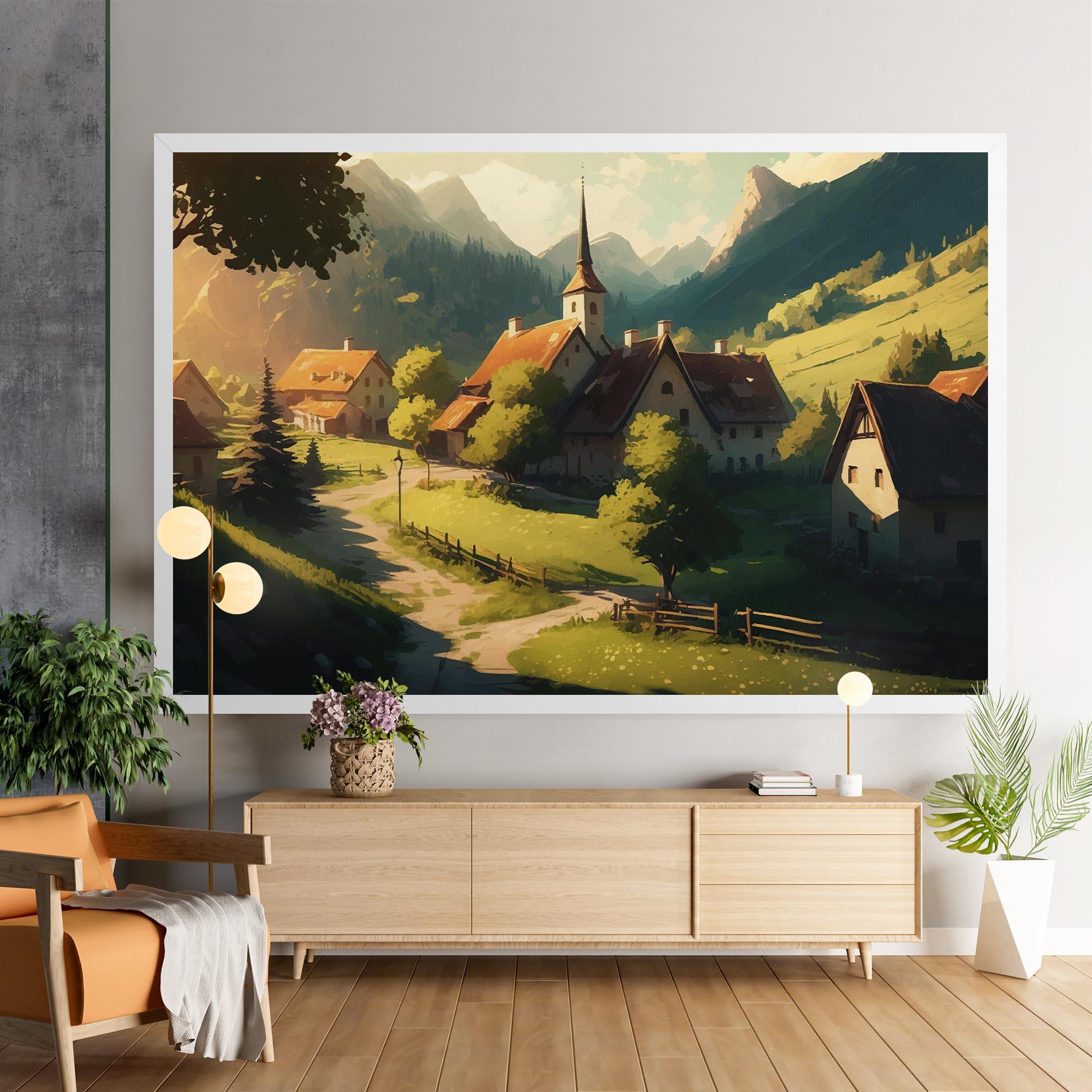 Tablou Canvas Village Dreamy View mockup 9