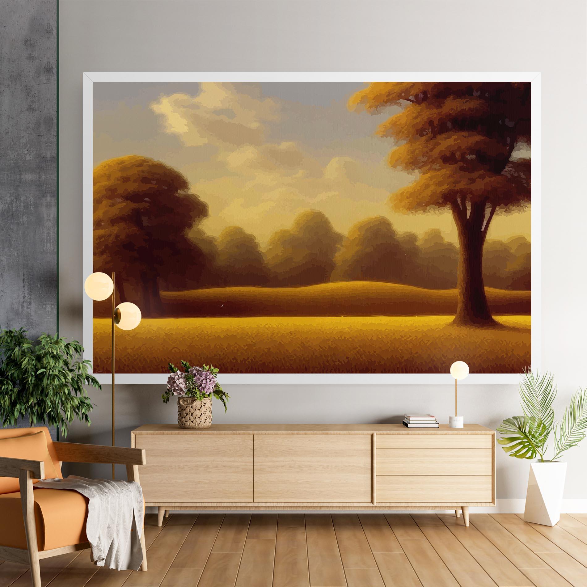 Tablou Canvas Yellow Countryside mockup 9