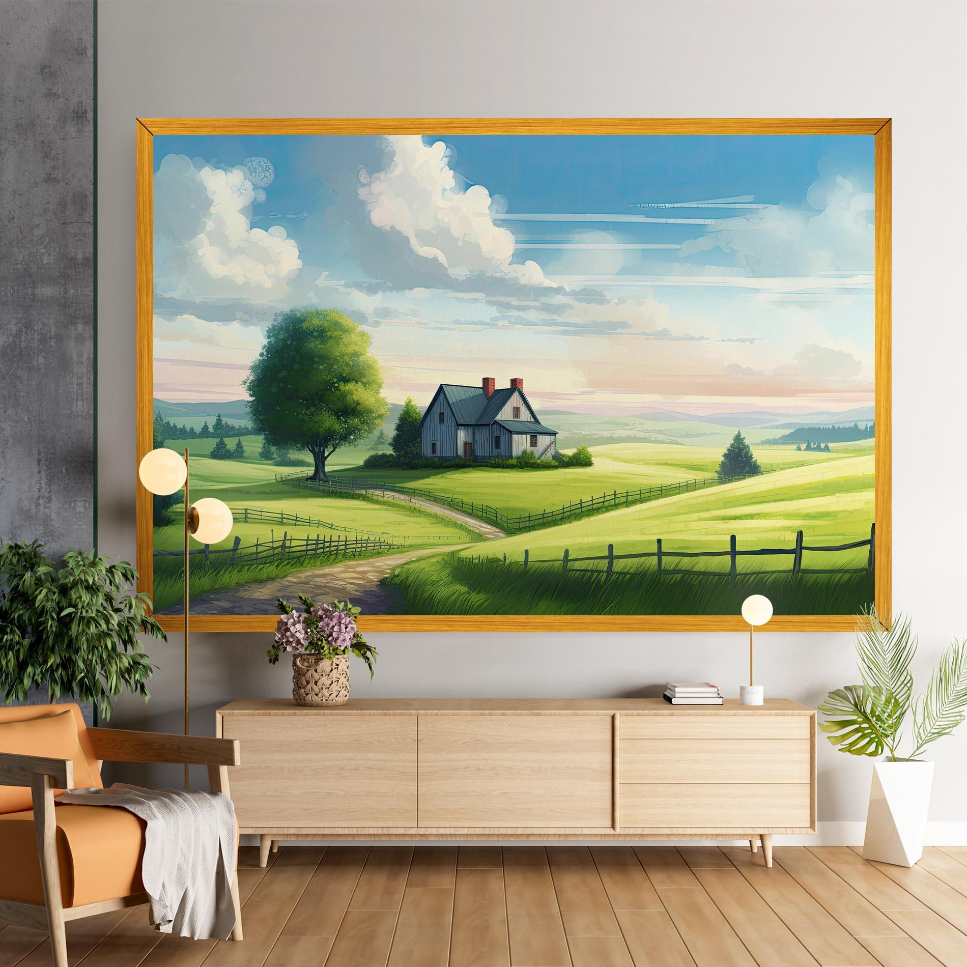 Tablou Canvas Calming Rural View mockup 9