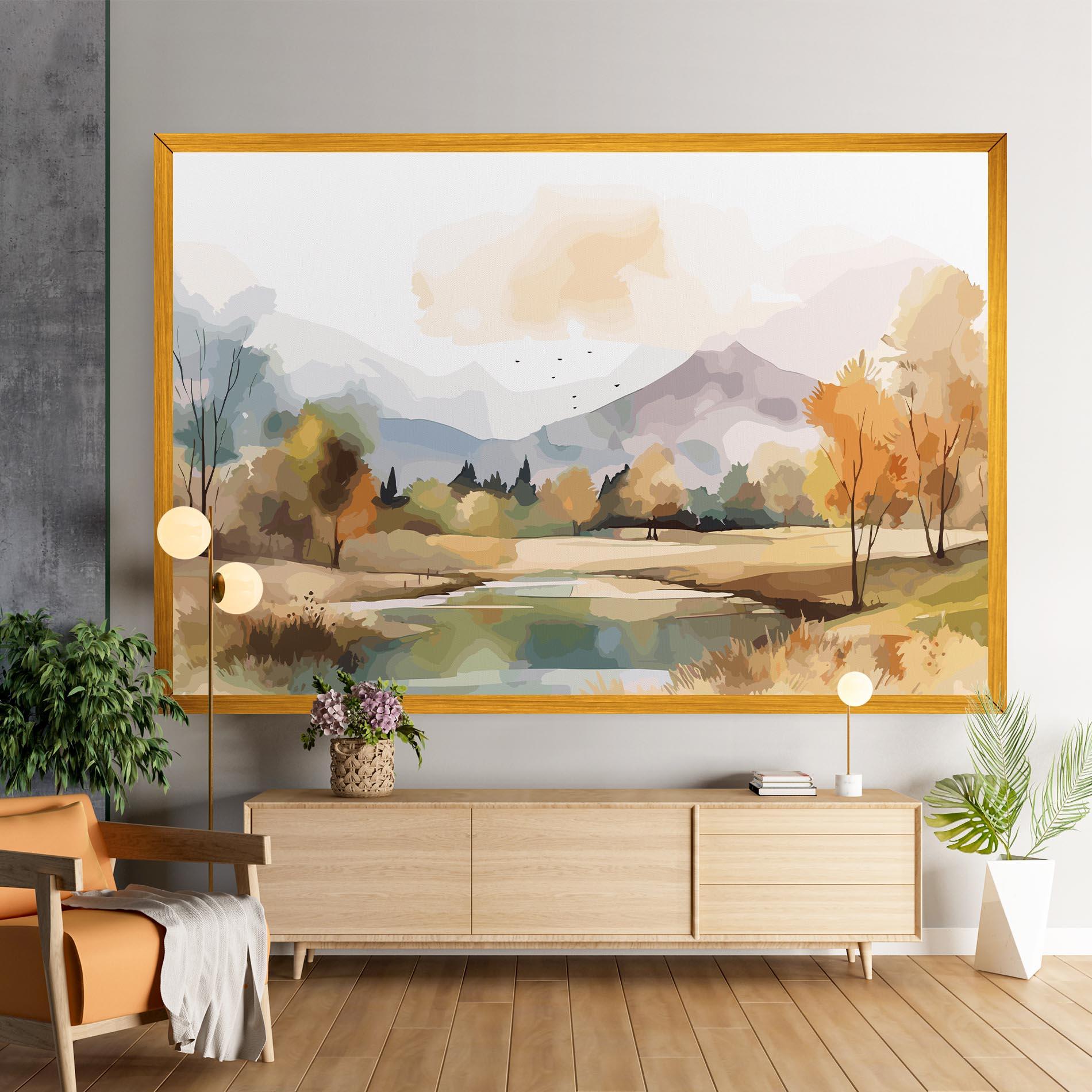 Tablou Canvas Rural Lake View mockup 9