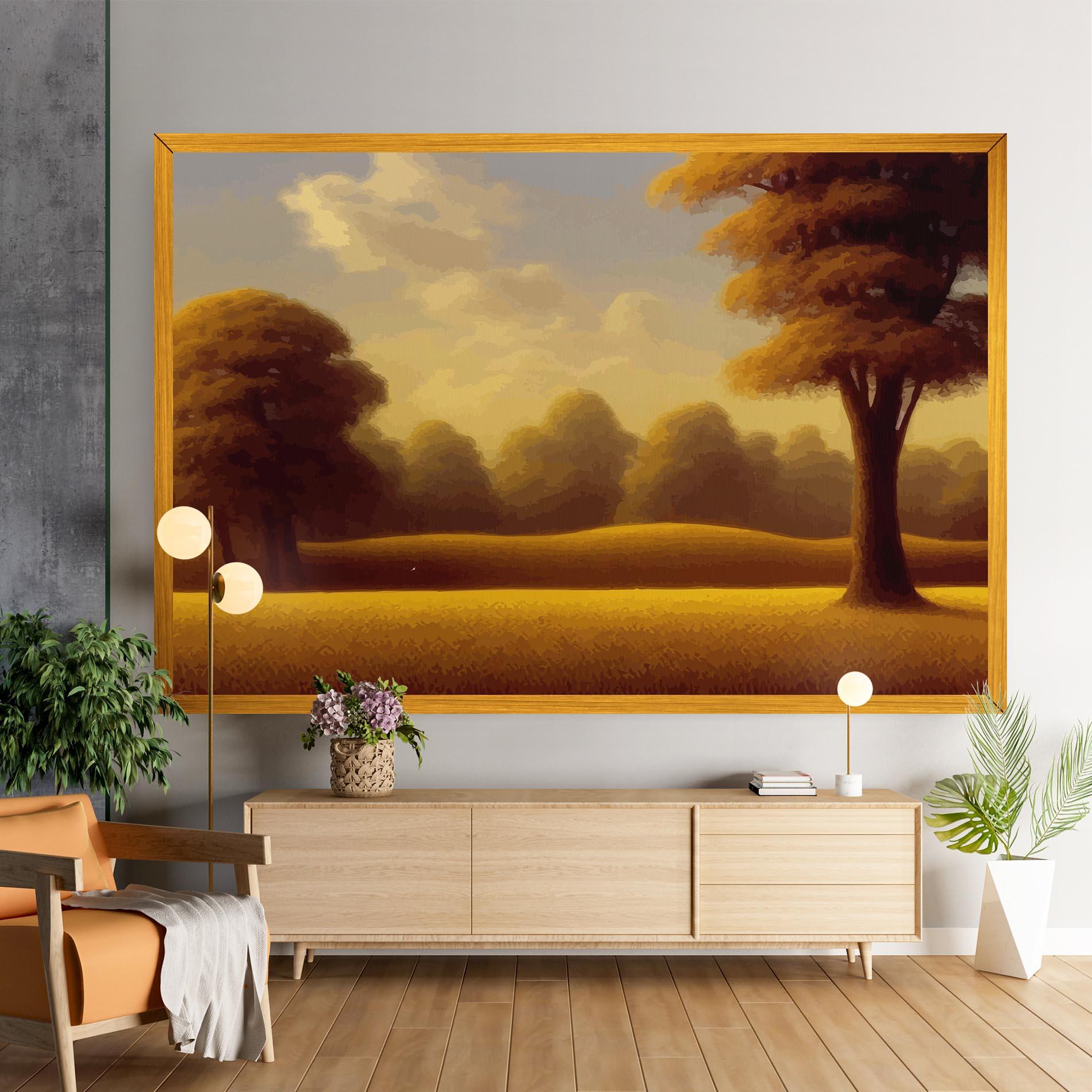Tablou Canvas Yellow Countryside mockup 9