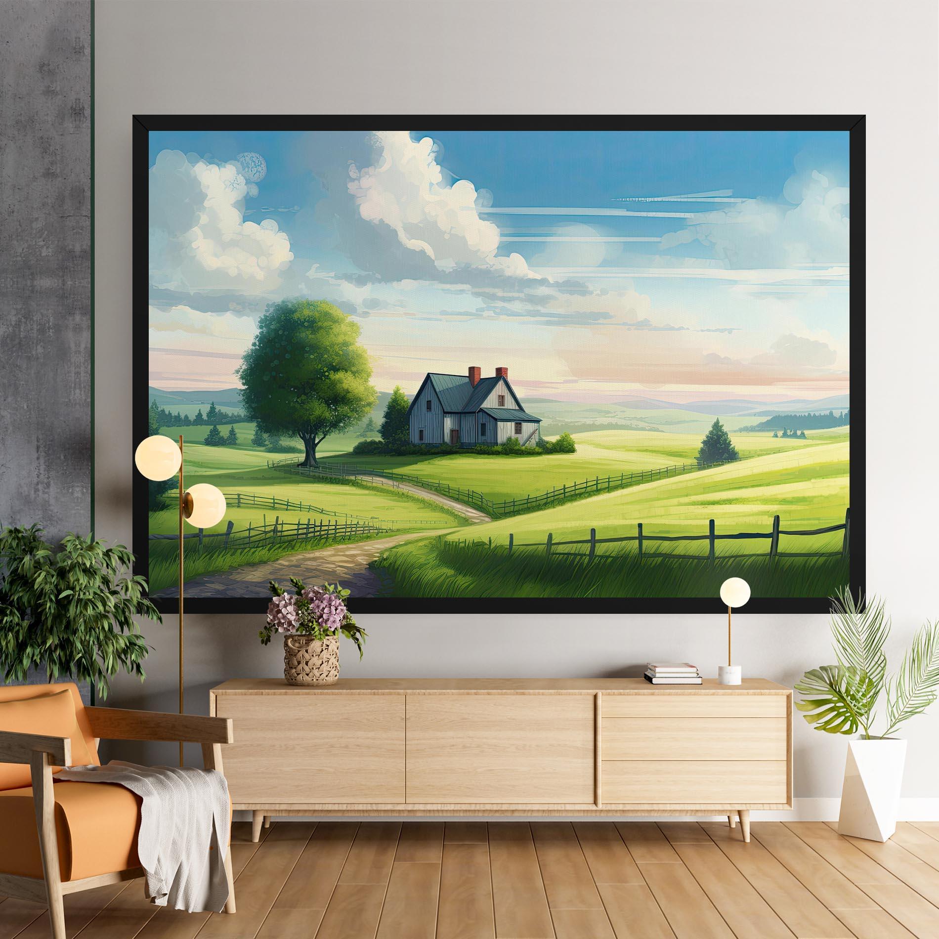 Tablou Canvas Calming Rural View mockup 9