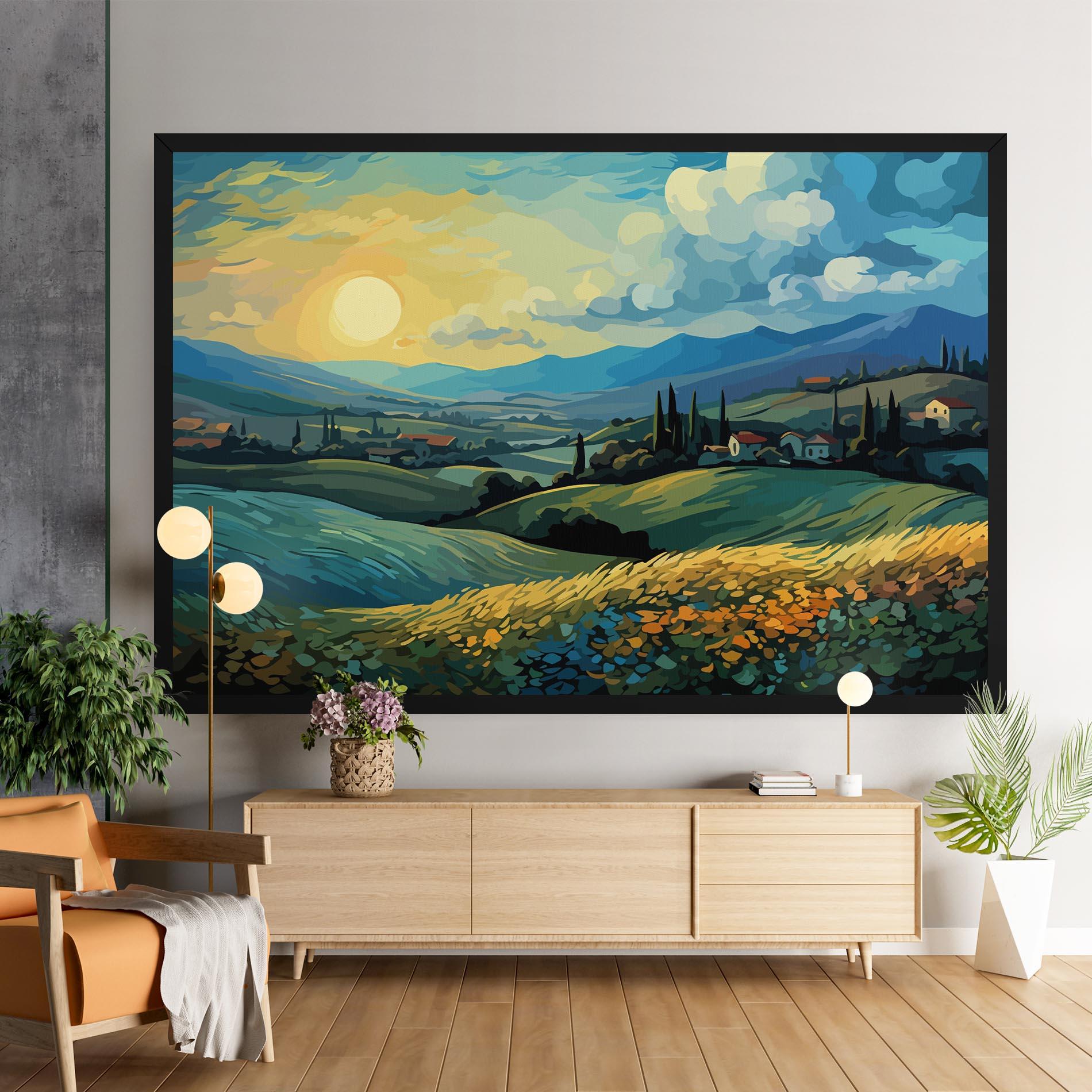 Tablou Canvas Fantasy Blue View mockup 9