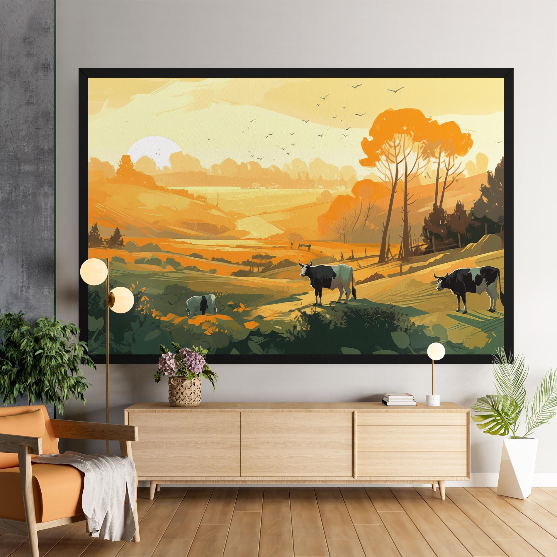 Tablou Canvas Farm With Sunlight mockup 9